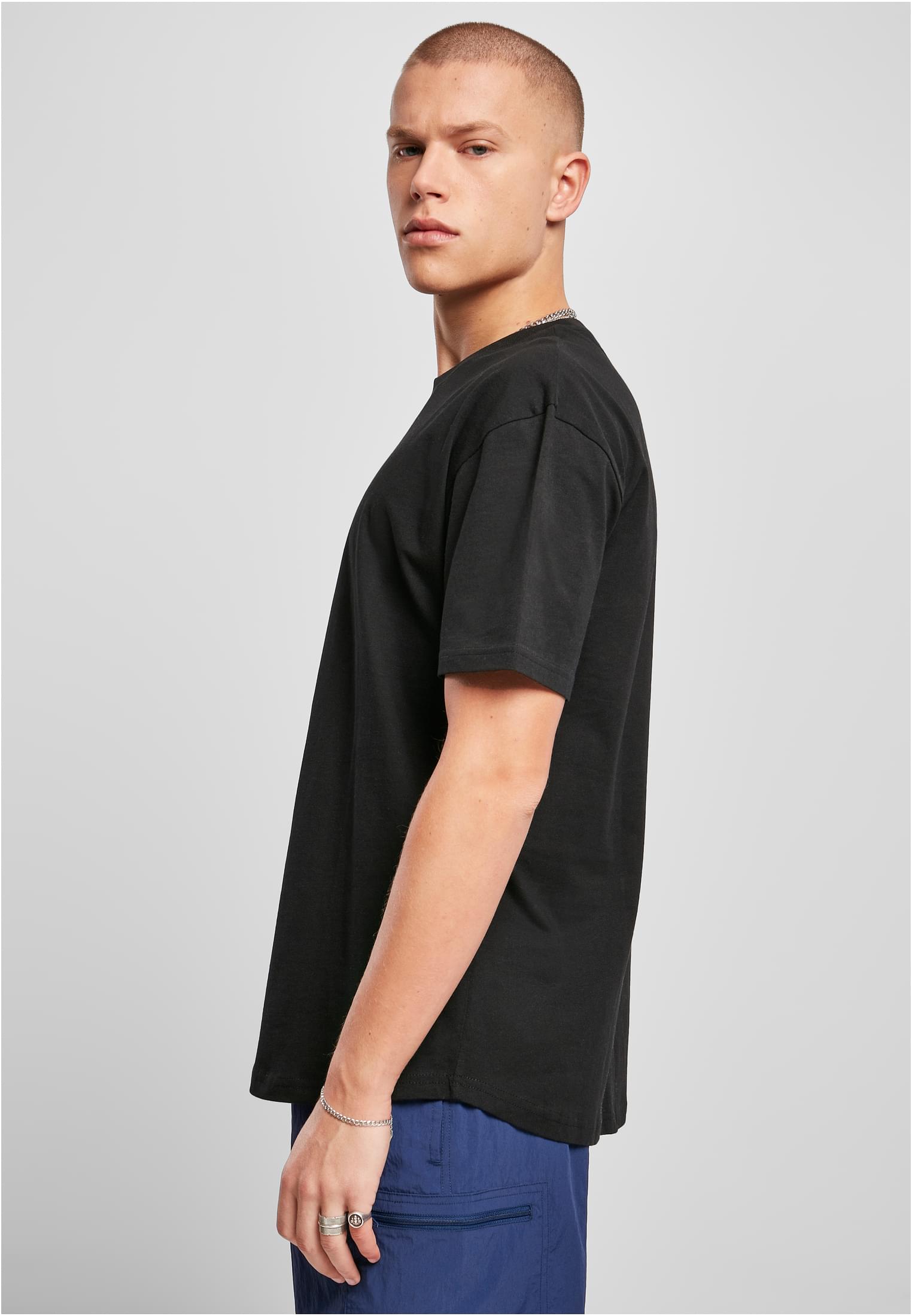 Organic Cotton Curved Oversized Tee | black