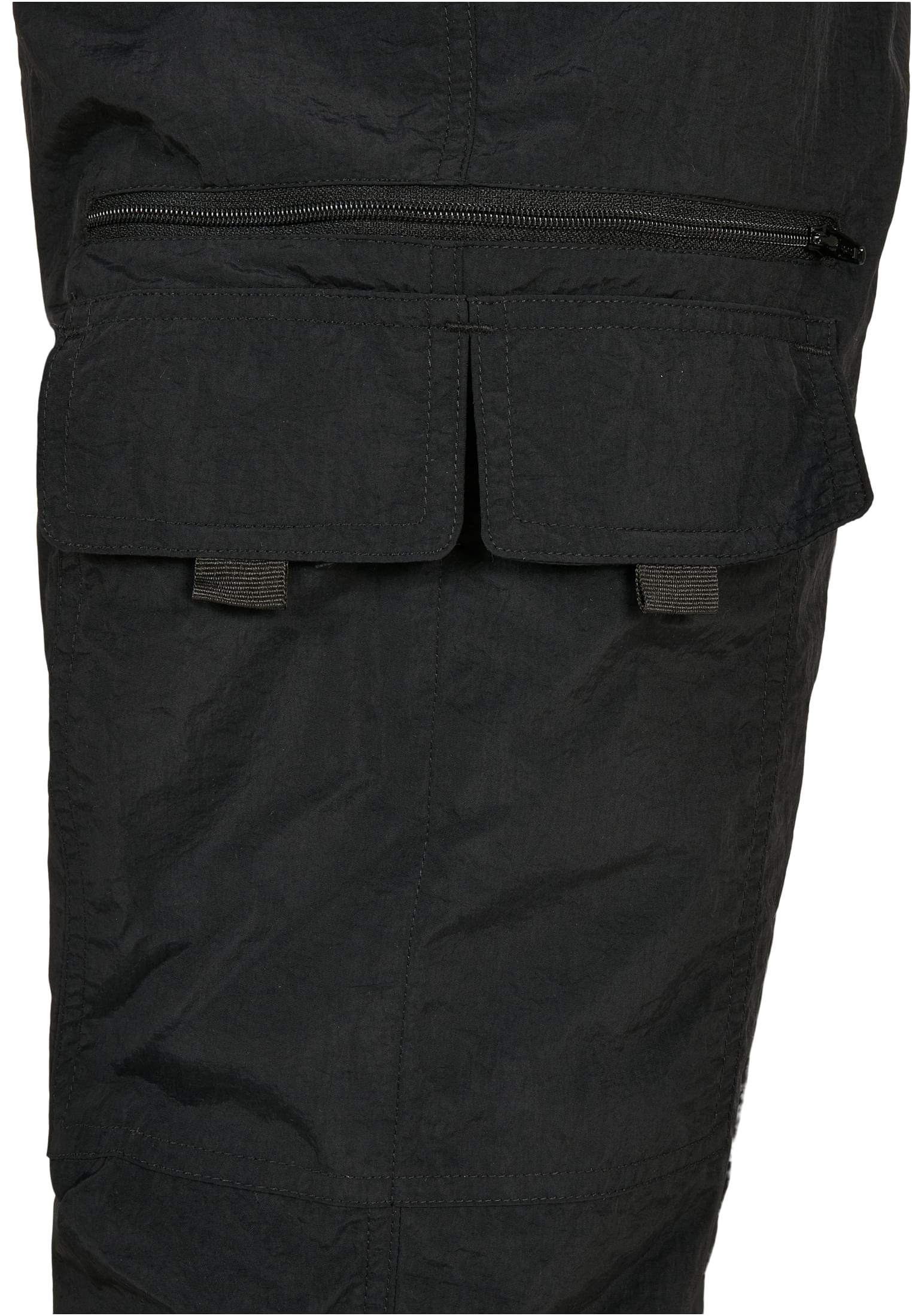 Adjustable Nylon Cargo Pants | black