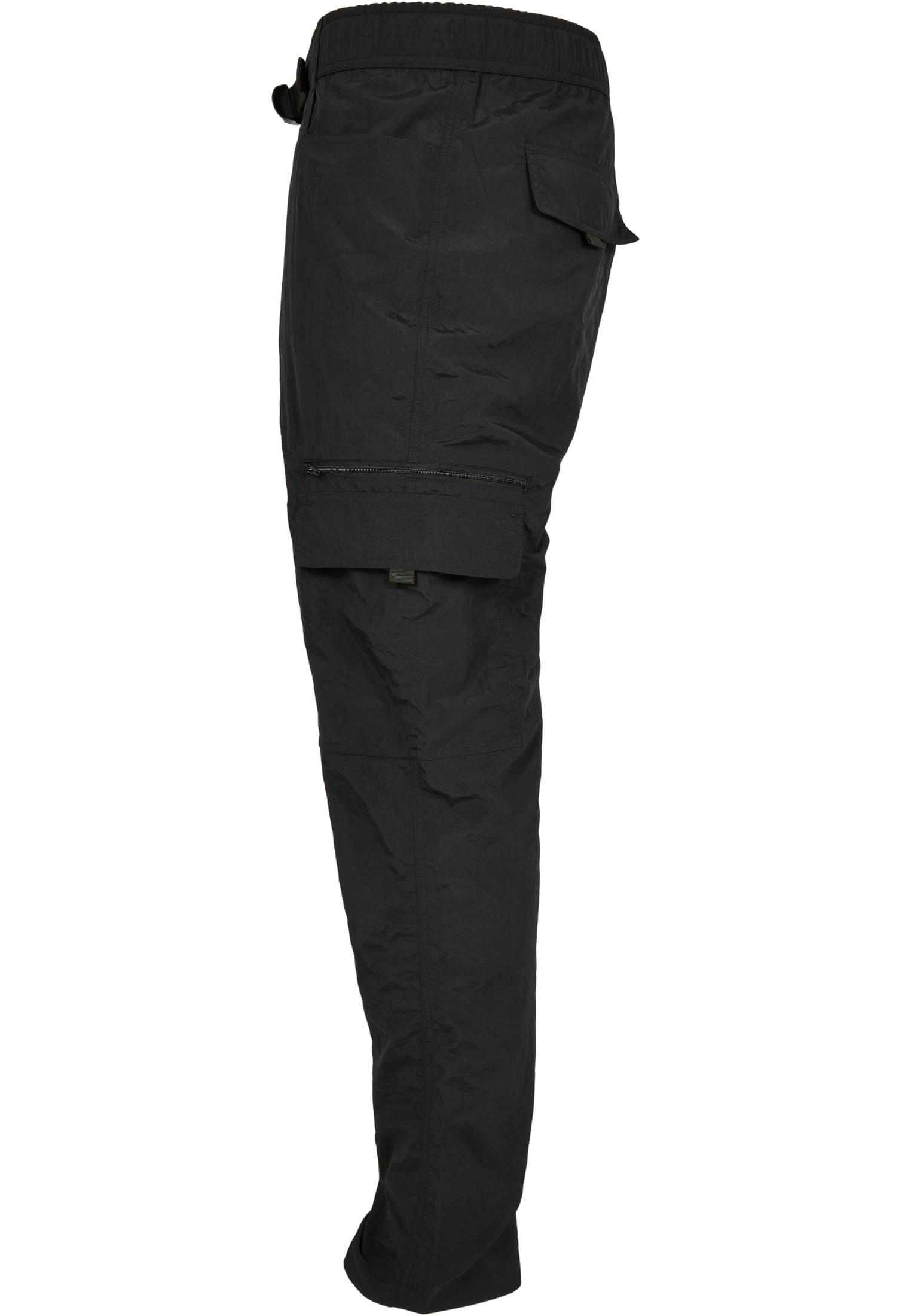 Adjustable Nylon Cargo Pants | black