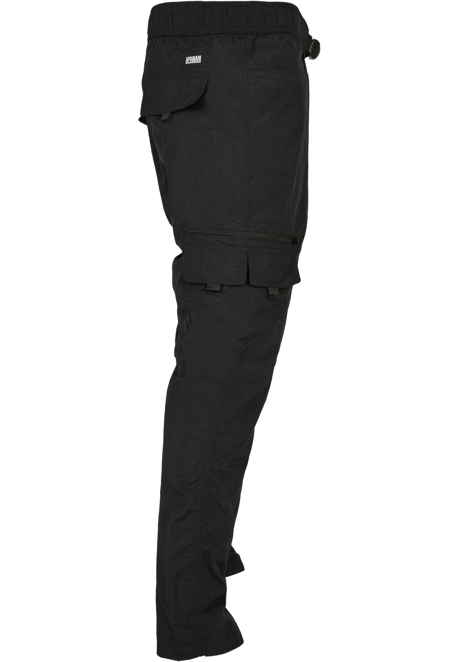 Adjustable Nylon Cargo Pants | black