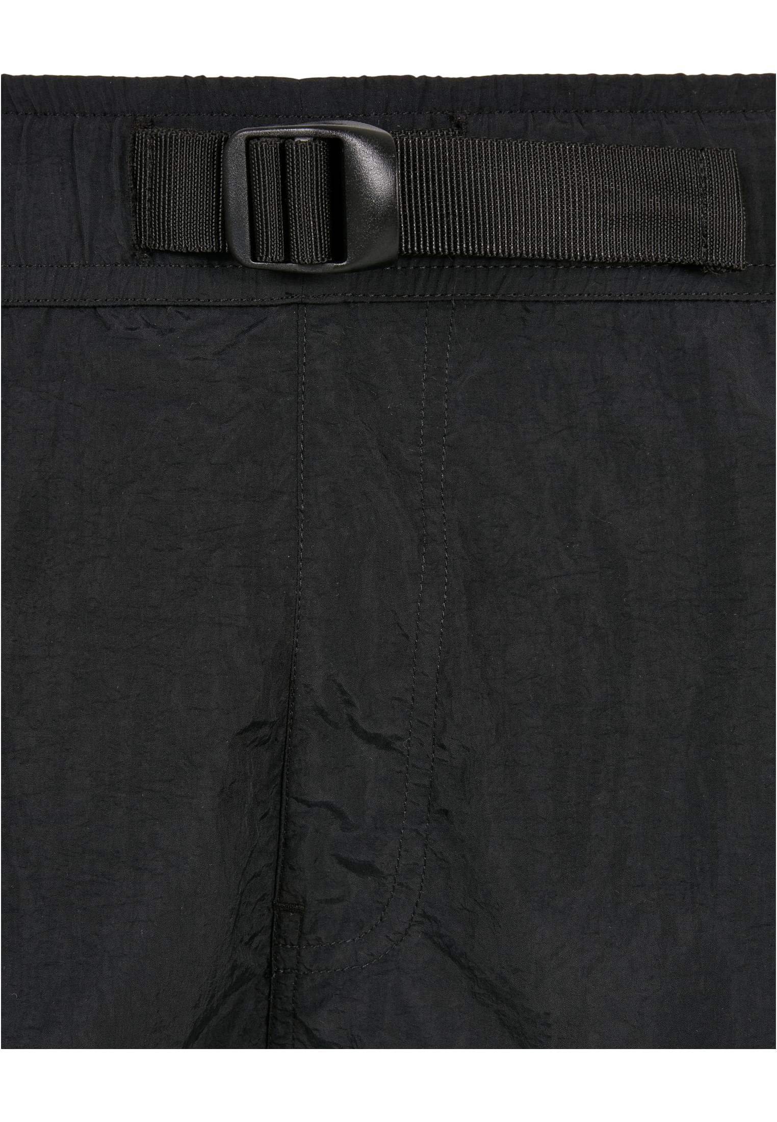 Adjustable Nylon Cargo Pants | black