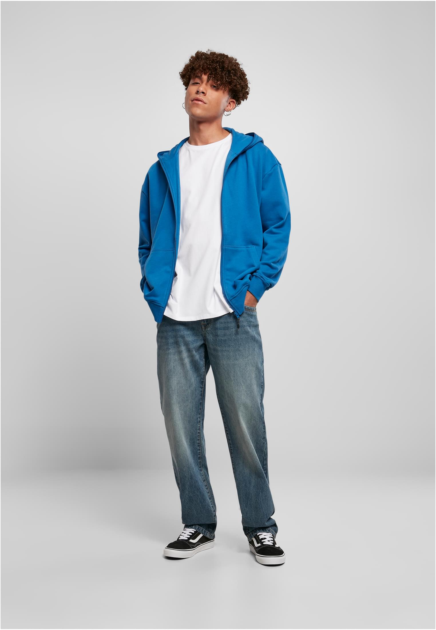 Organic Full Zip Hoodie | sporty blue