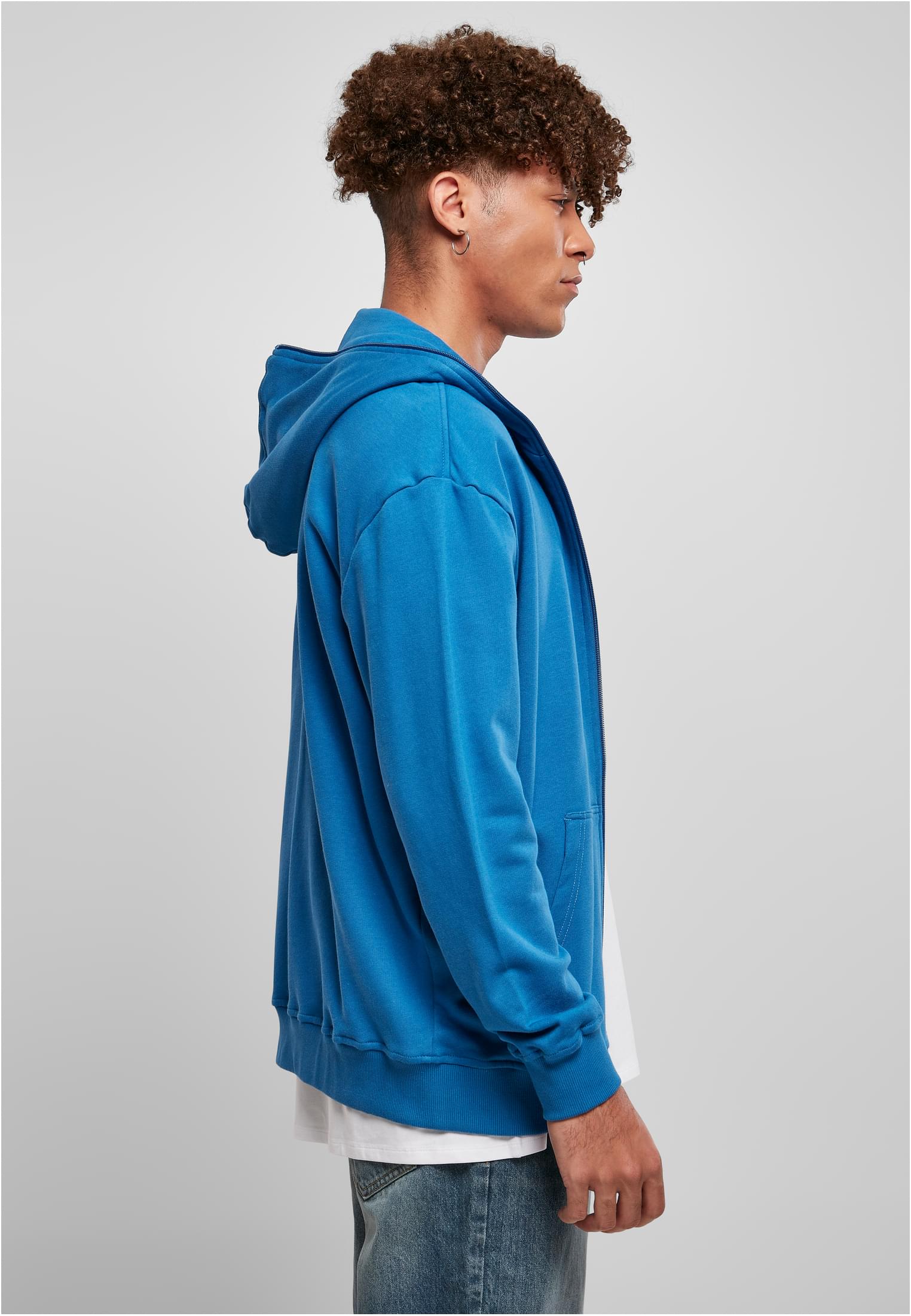 Organic Full Zip Hoodie | sporty blue