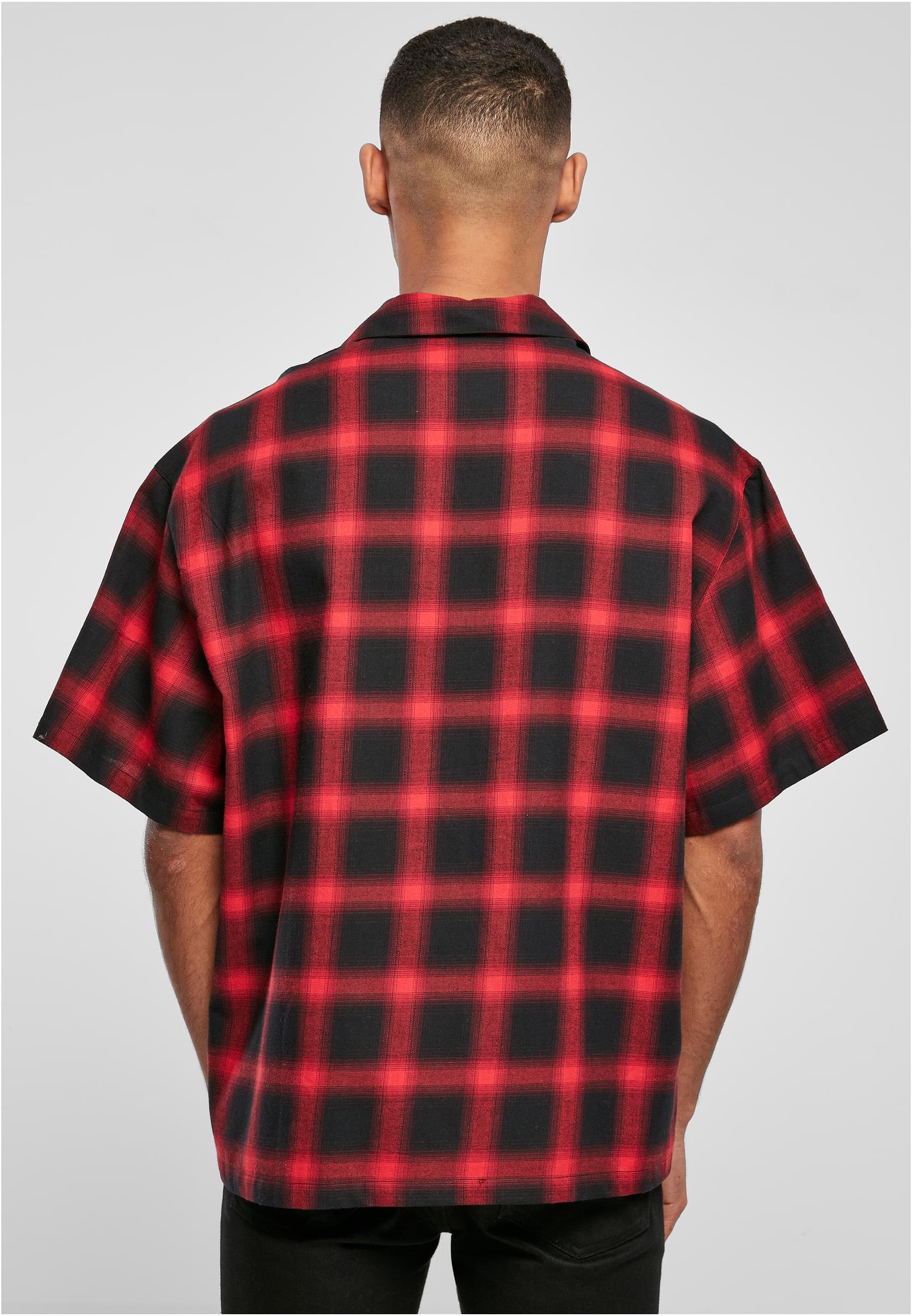 Loose Checked Resort Shirt | black/red