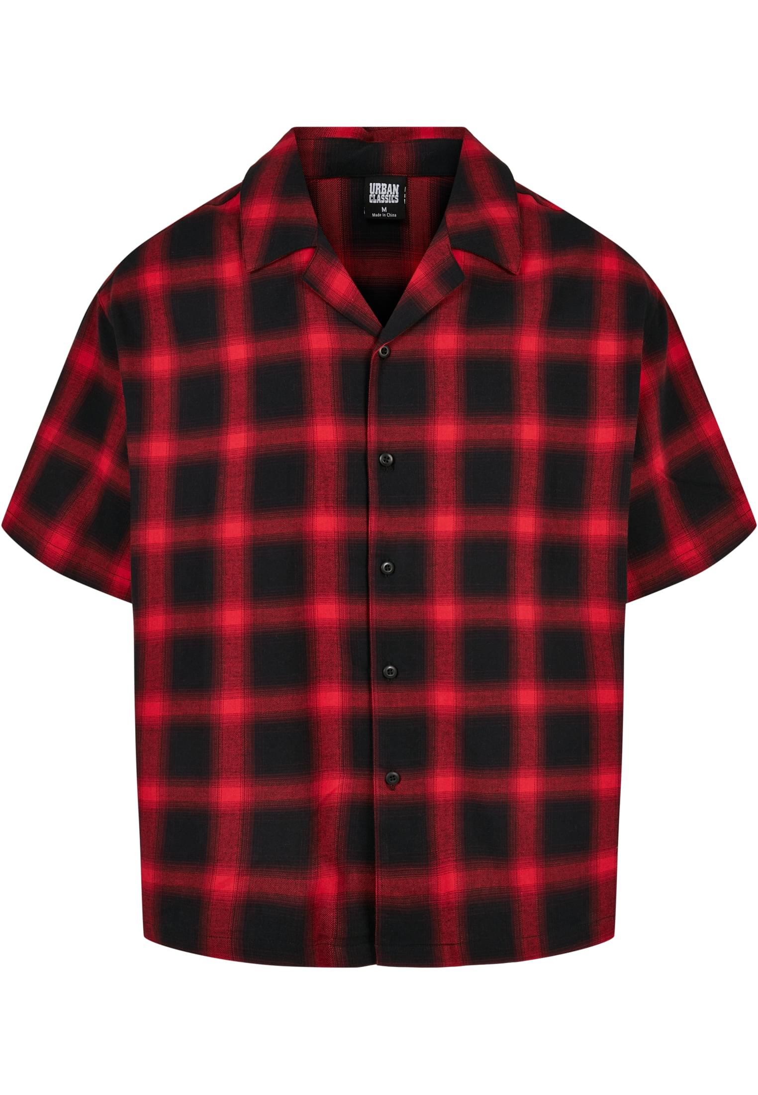 Loose Checked Resort Shirt | black/red