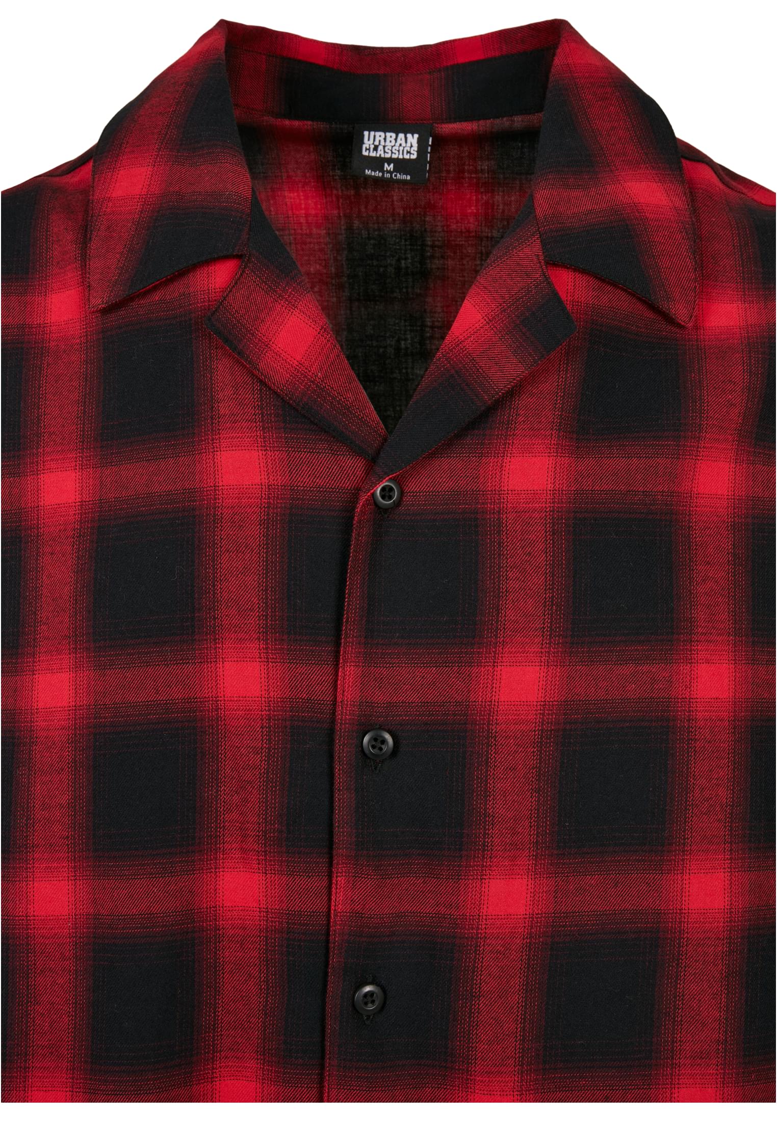 Loose Checked Resort Shirt | black/red