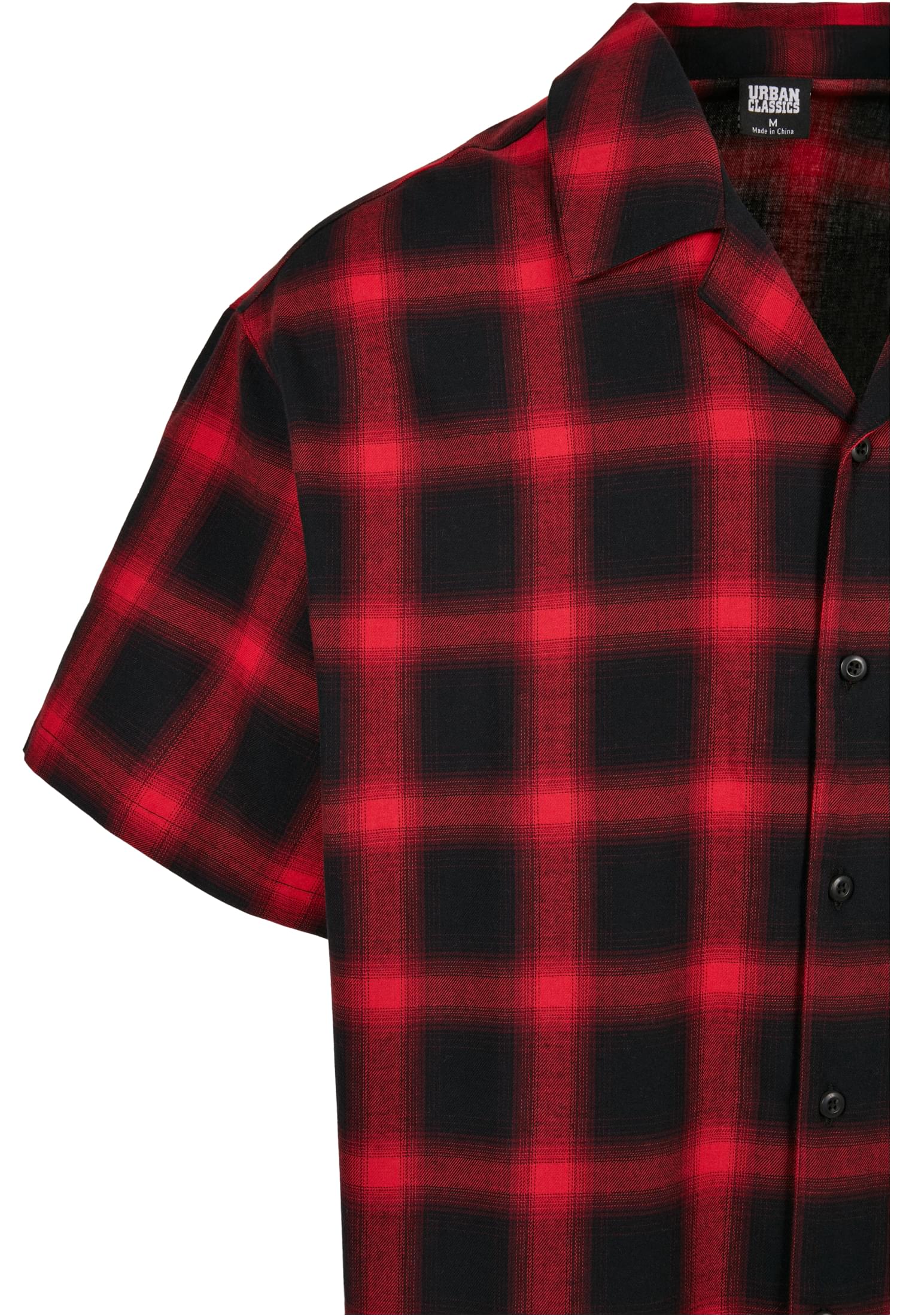 Loose Checked Resort Shirt | black/red