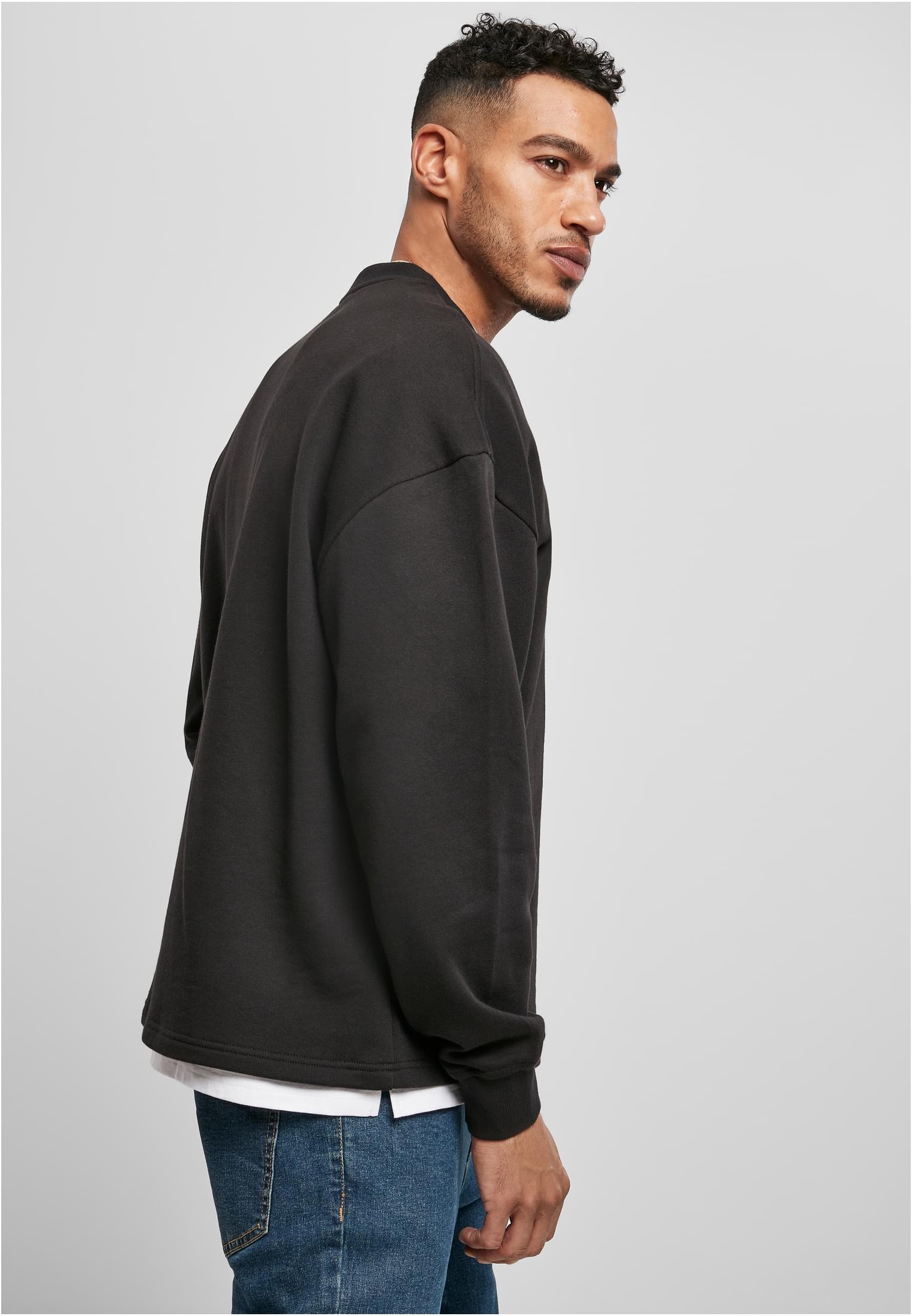 Organic Oversized Boxy Crew | black