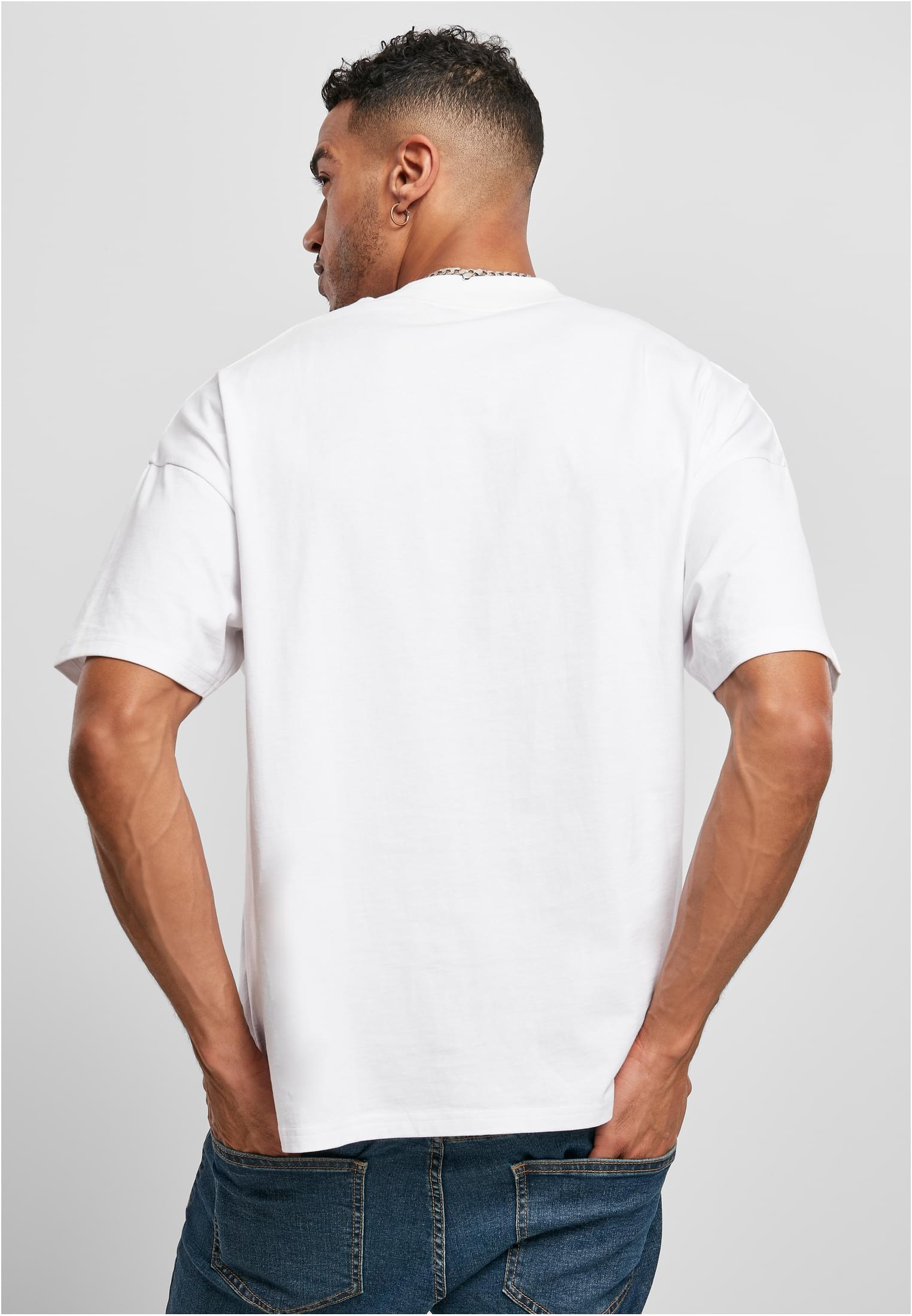 Oversized Mock Neck Tee | white