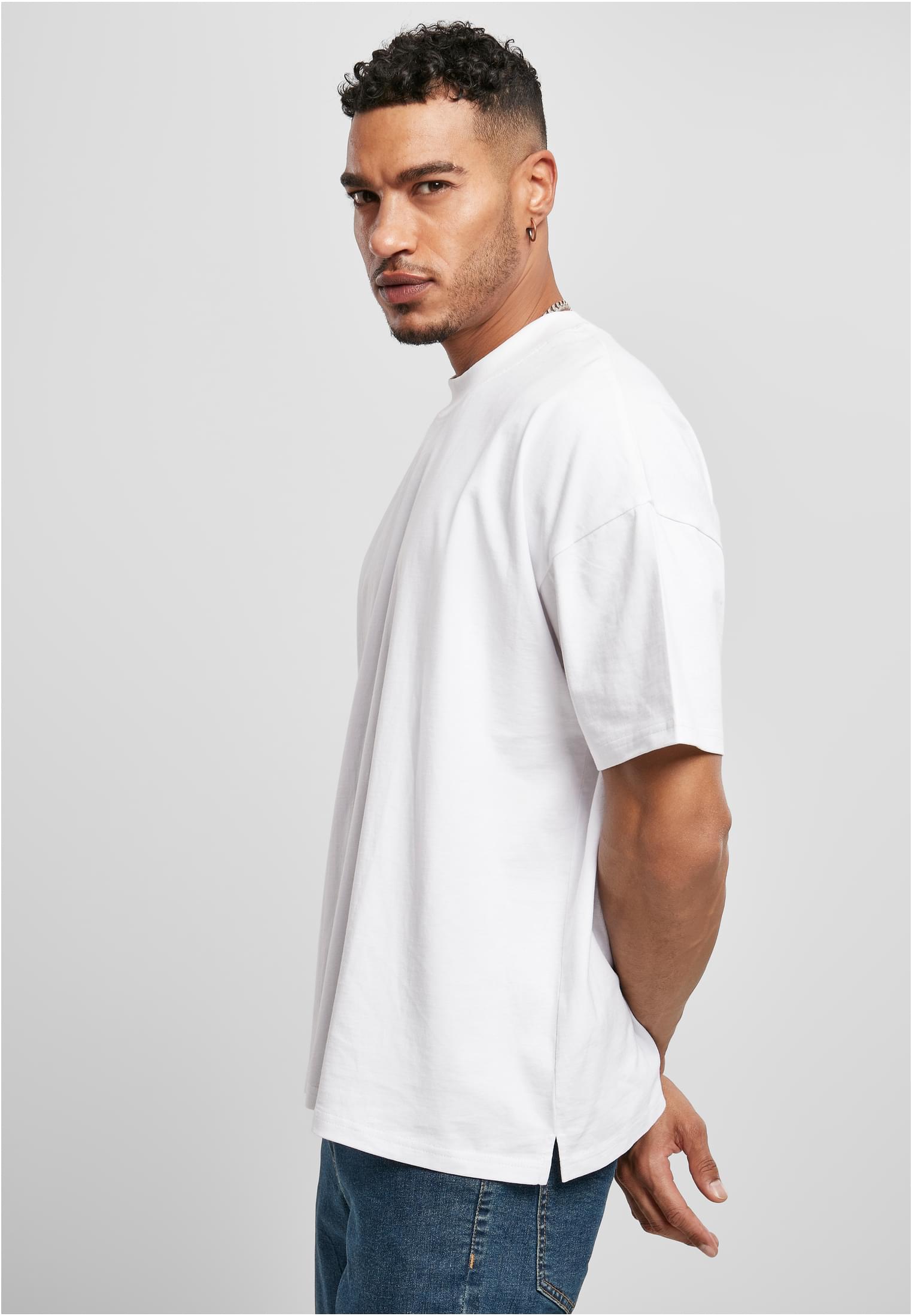 Oversized Mock Neck Tee | white