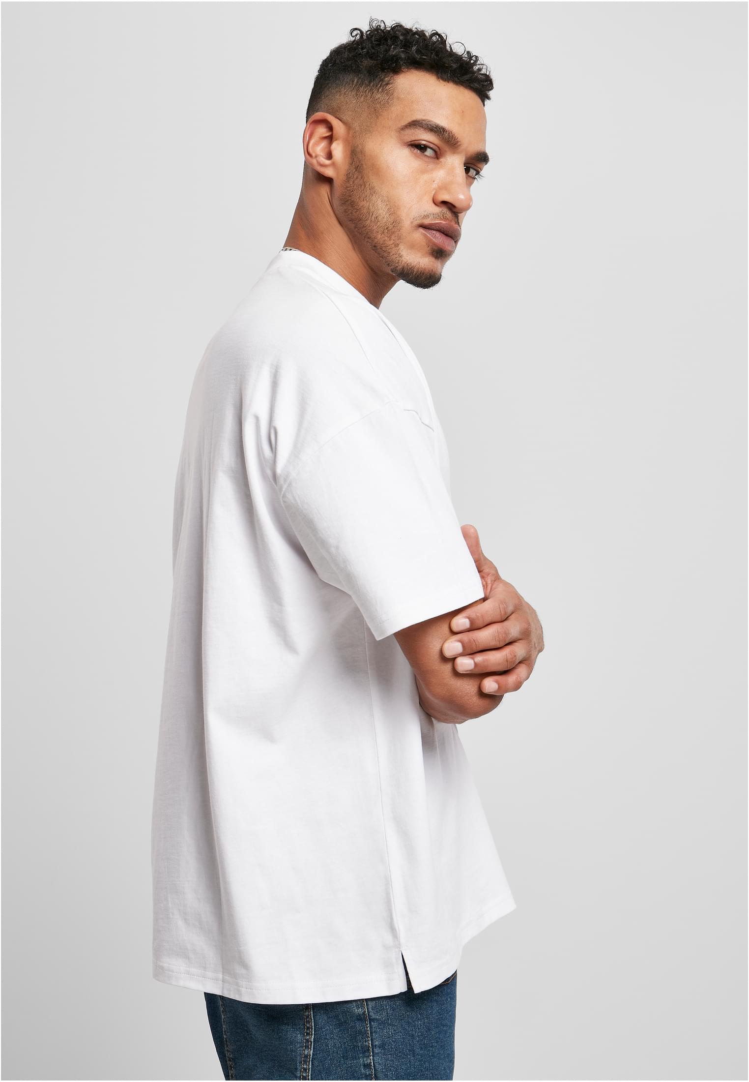 Oversized Mock Neck Tee | white