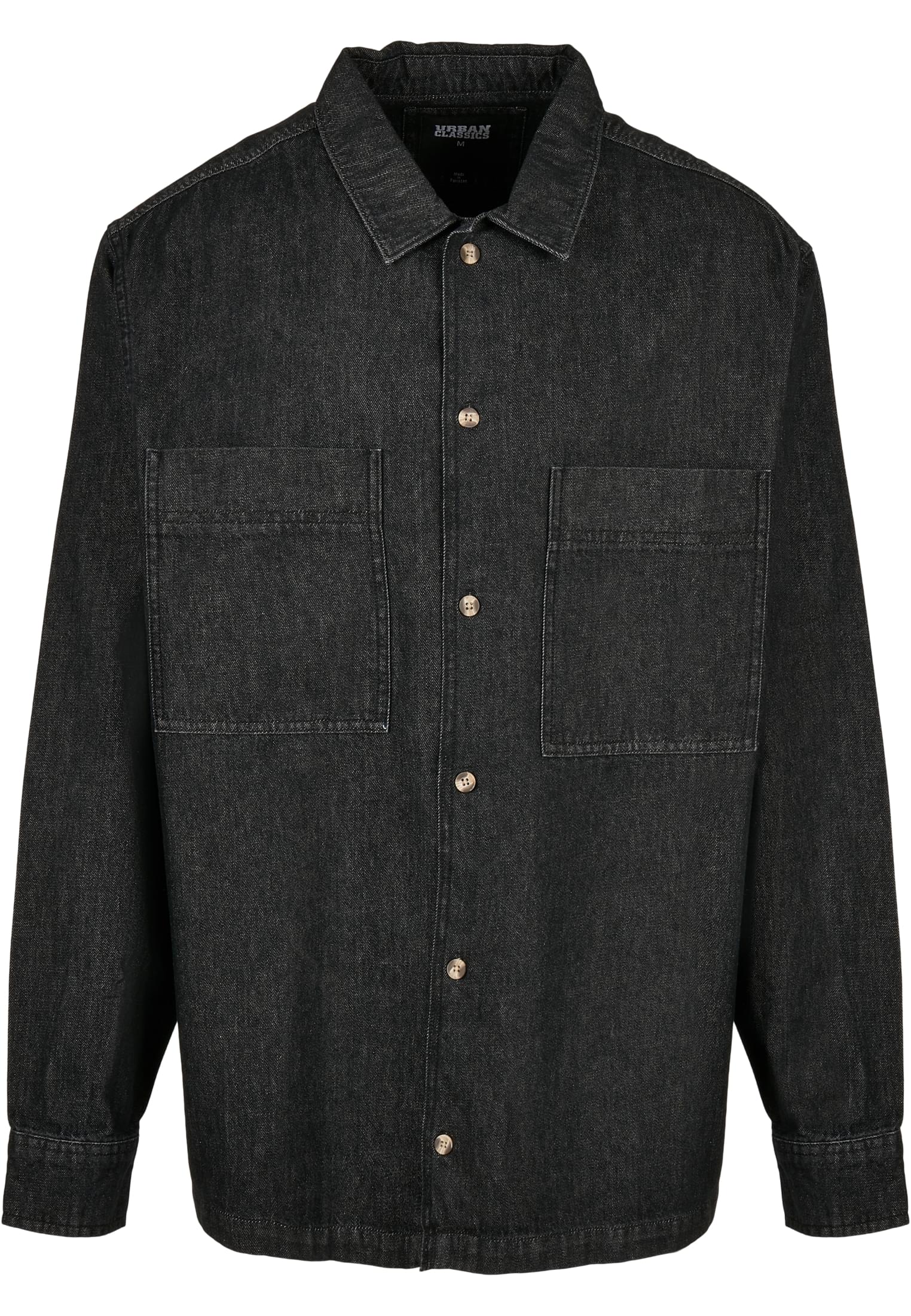 Oversized Denim Shirt | black stone washed