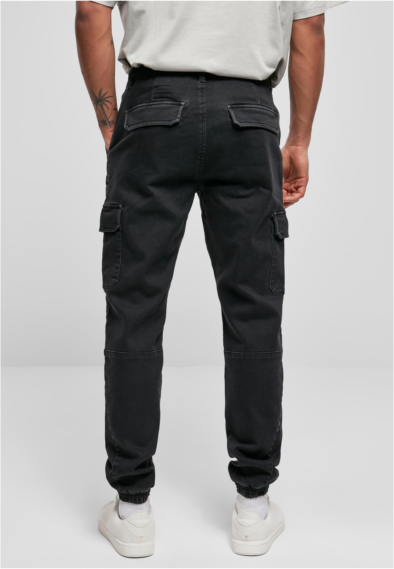 Knitted Cargo Jogging Pants | black