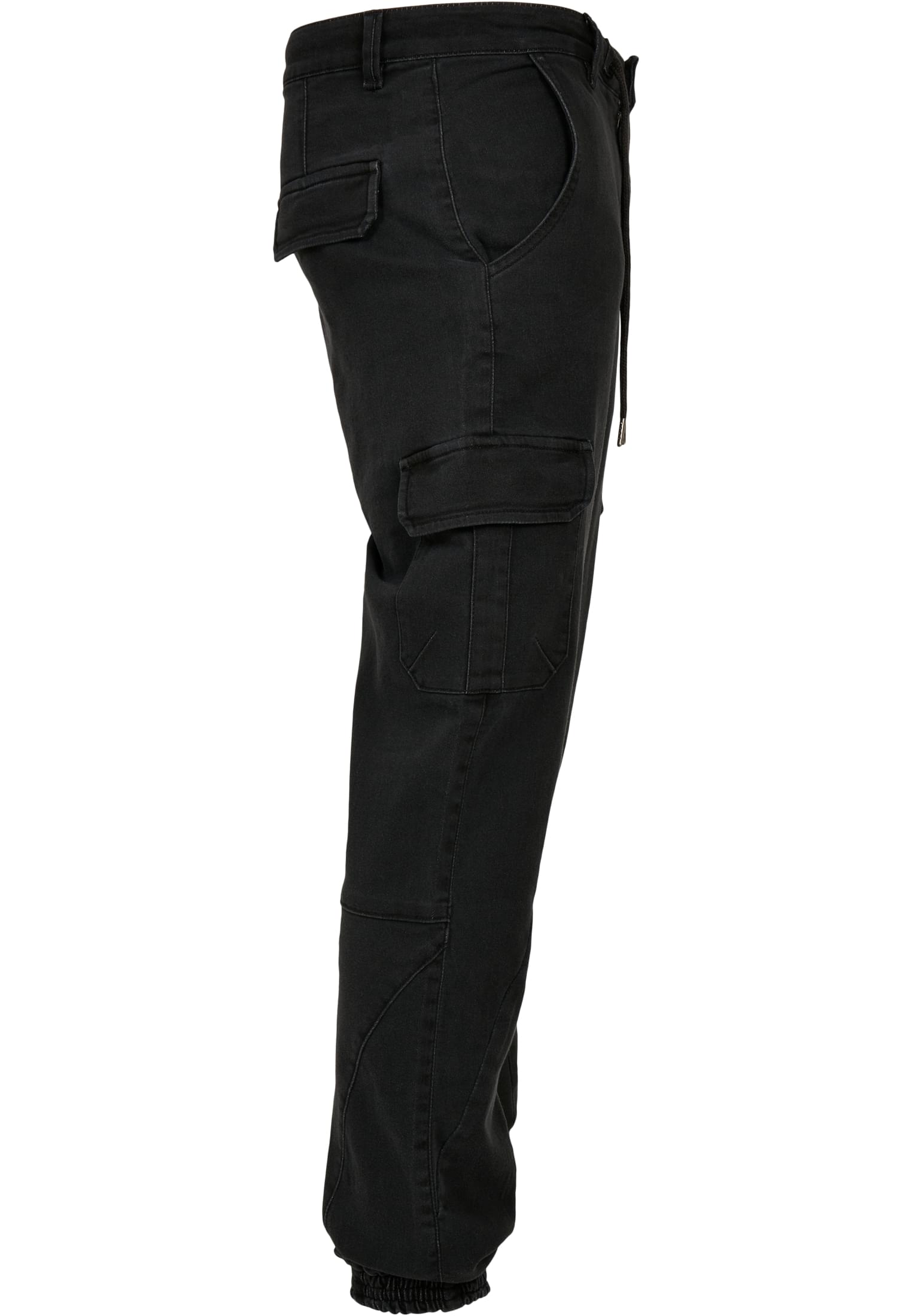 Knitted Cargo Jogging Pants | black