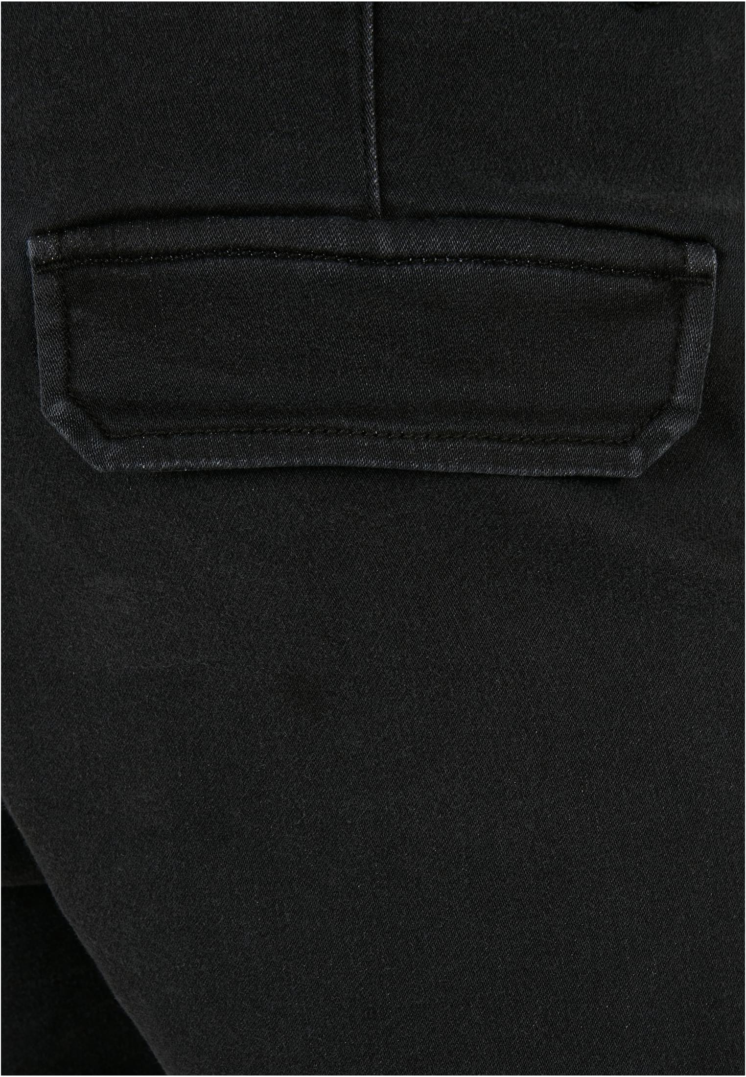 Knitted Cargo Jogging Pants | black