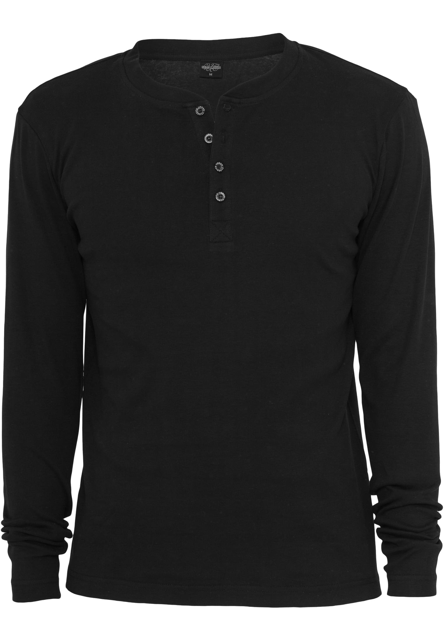 Slim 1by1 Henley L/S Tee | black