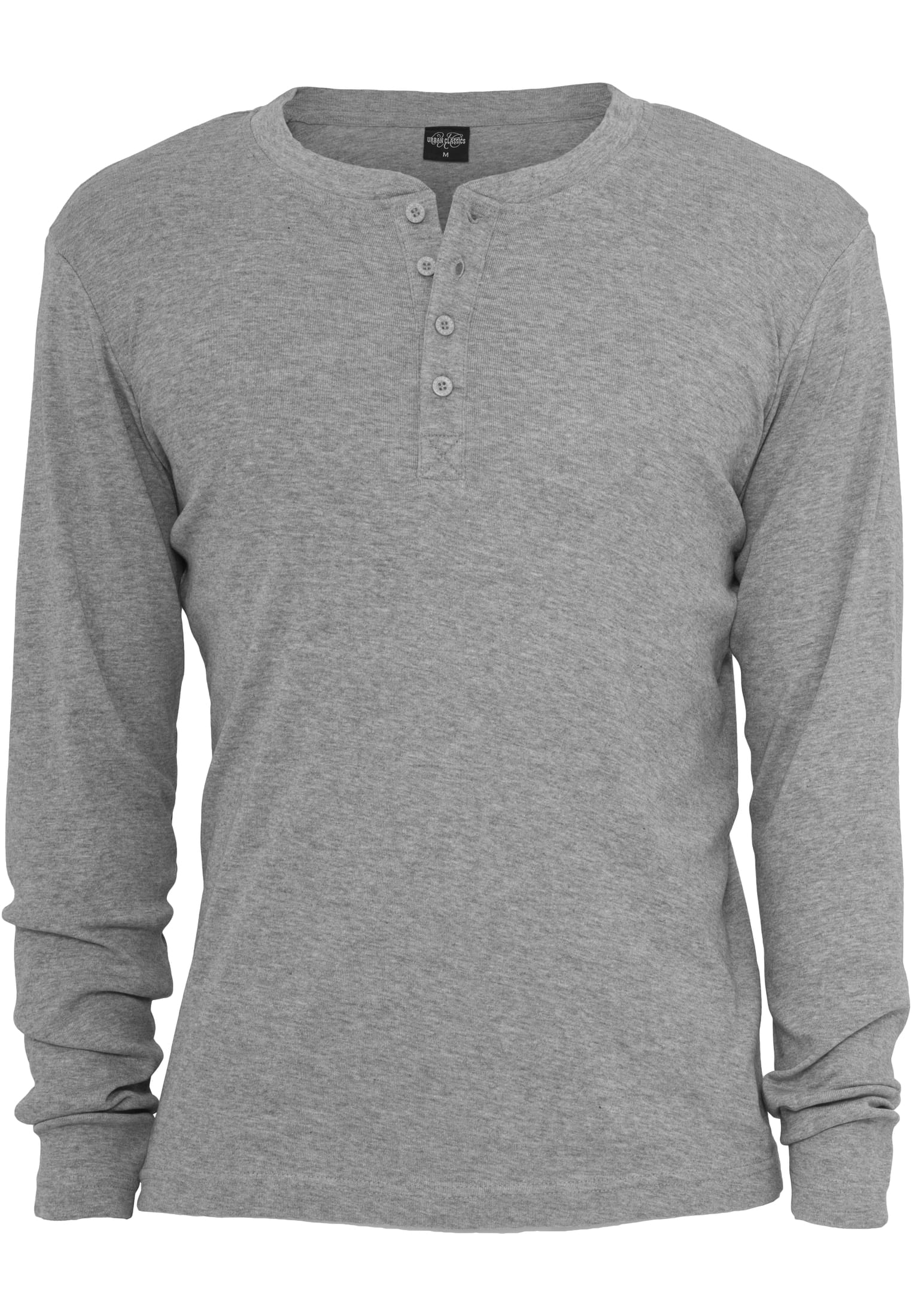 Slim 1by1 Henley L/S Tee | grey