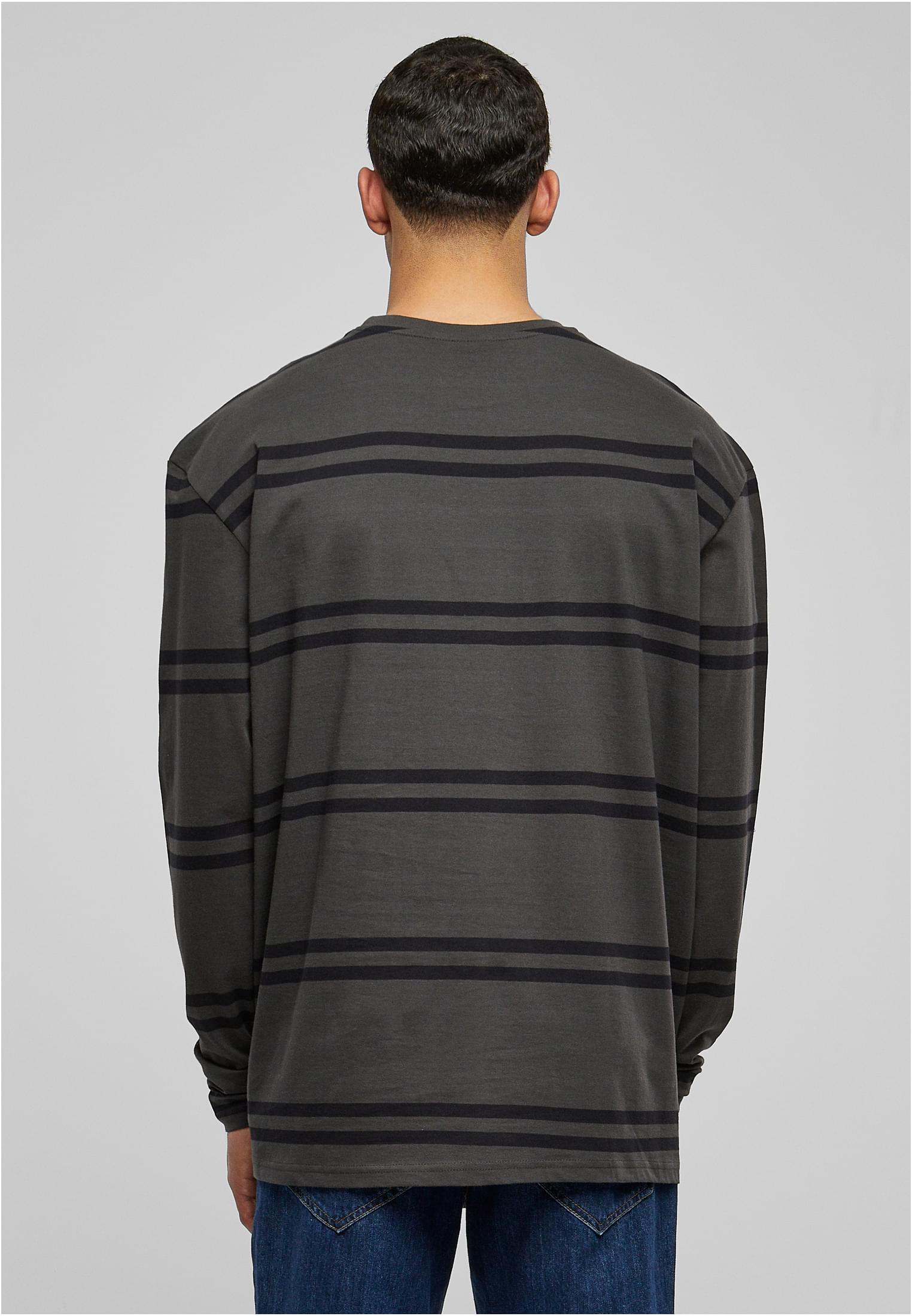 Oversized Striped Longsleeve | blackbird/black