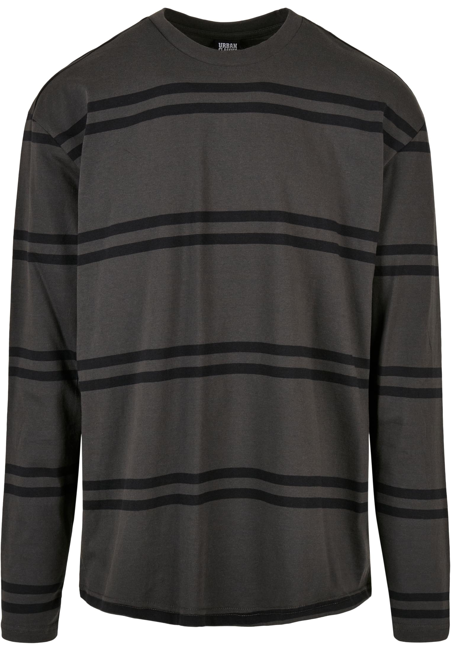 Oversized Striped Longsleeve | blackbird/black