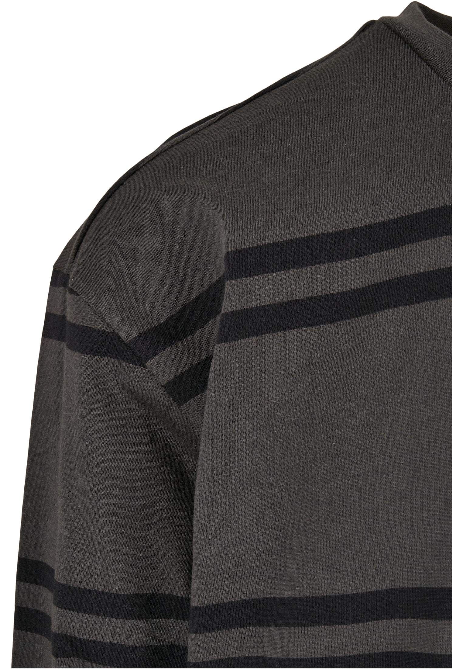 Oversized Striped Longsleeve | blackbird/black