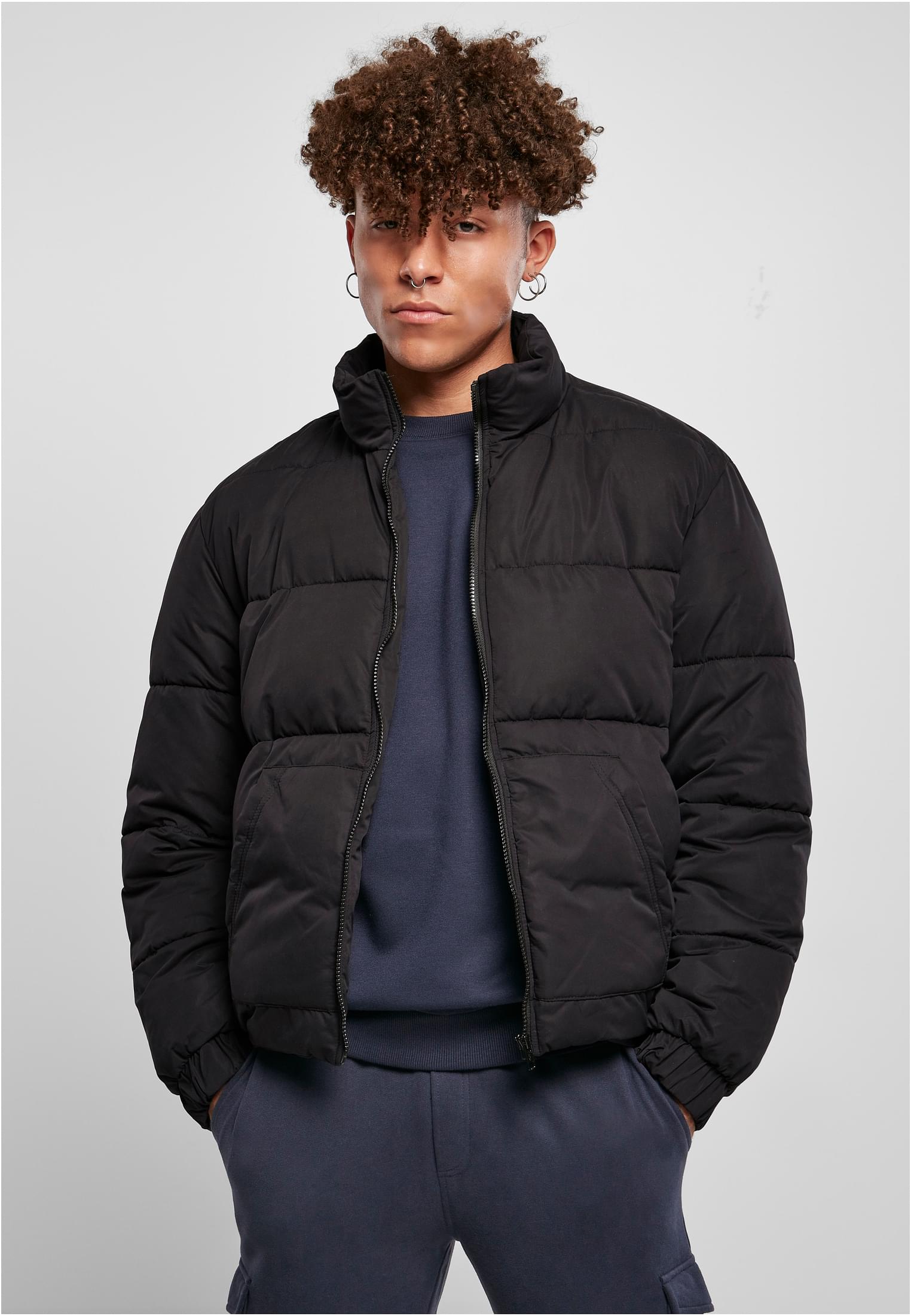 Cropped Down Jacket | black