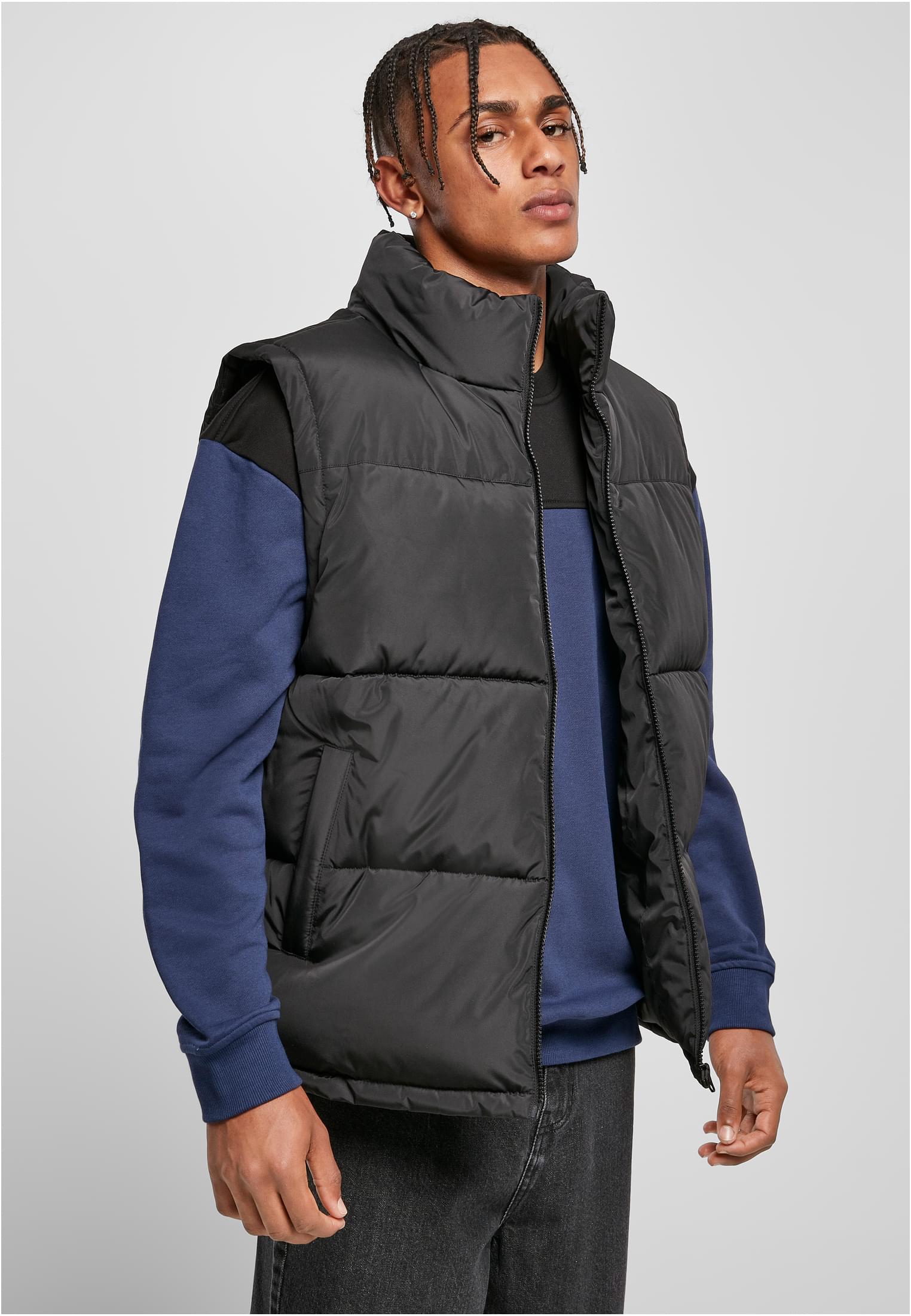 Block Puffer Vest | black/black