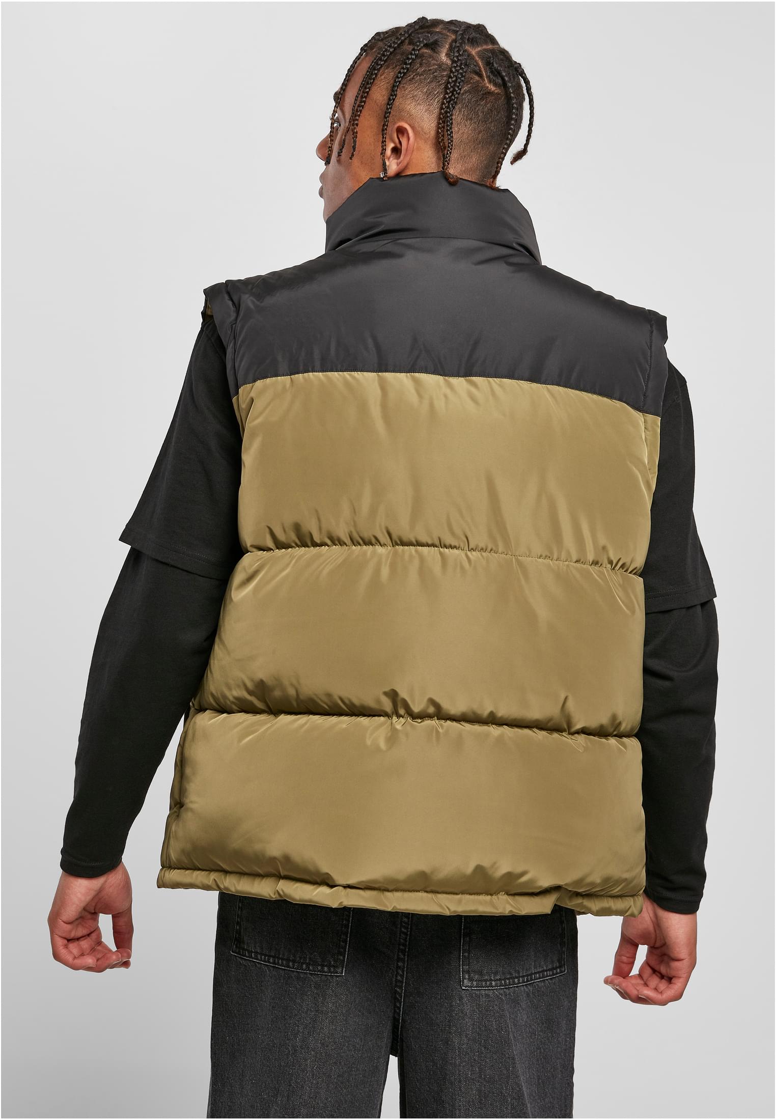 Block Puffer Vest | black/tiniolive