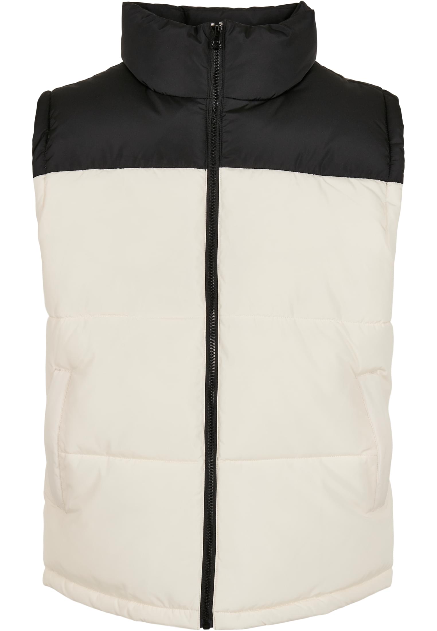 Block Puffer Vest | black/whitesand