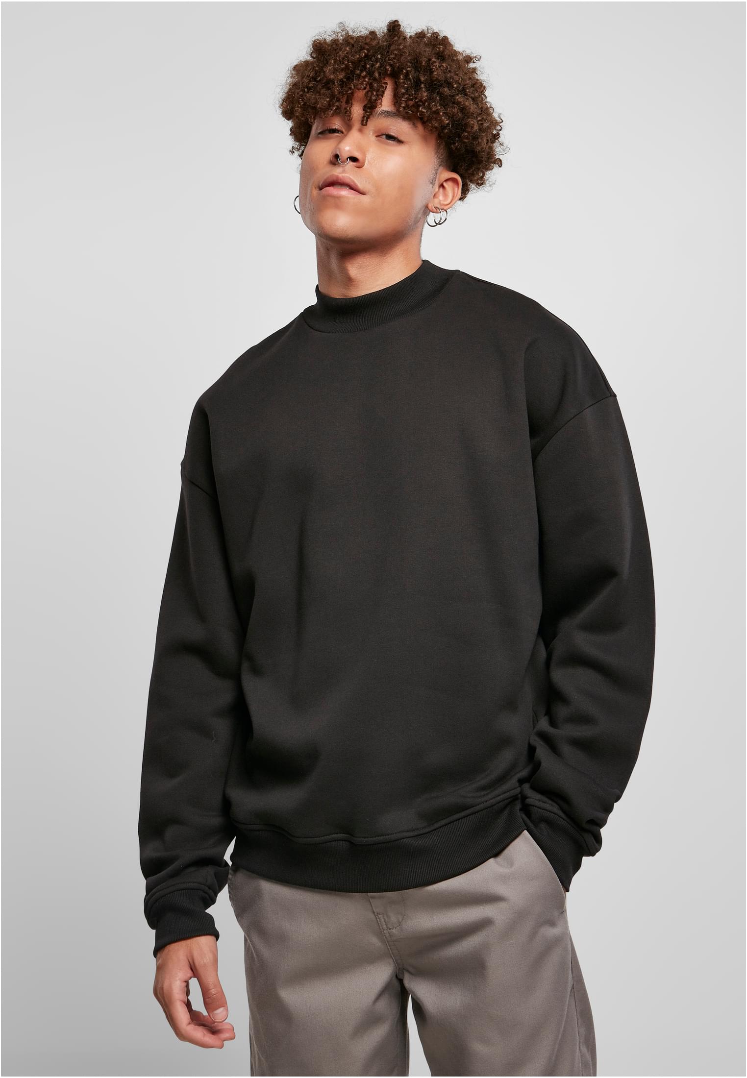 Mock Neck Crew | black