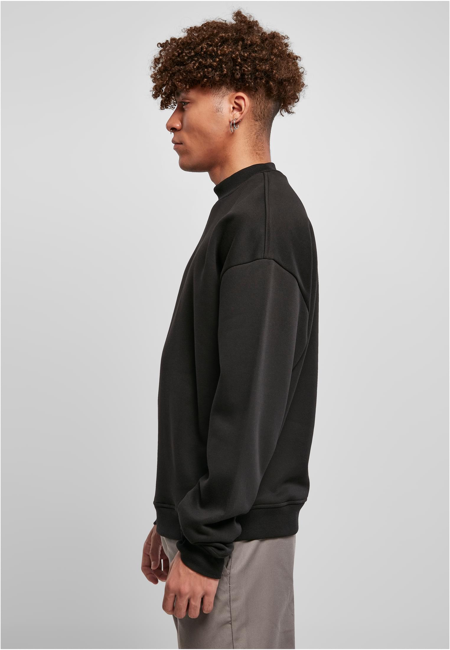 Mock Neck Crew | black