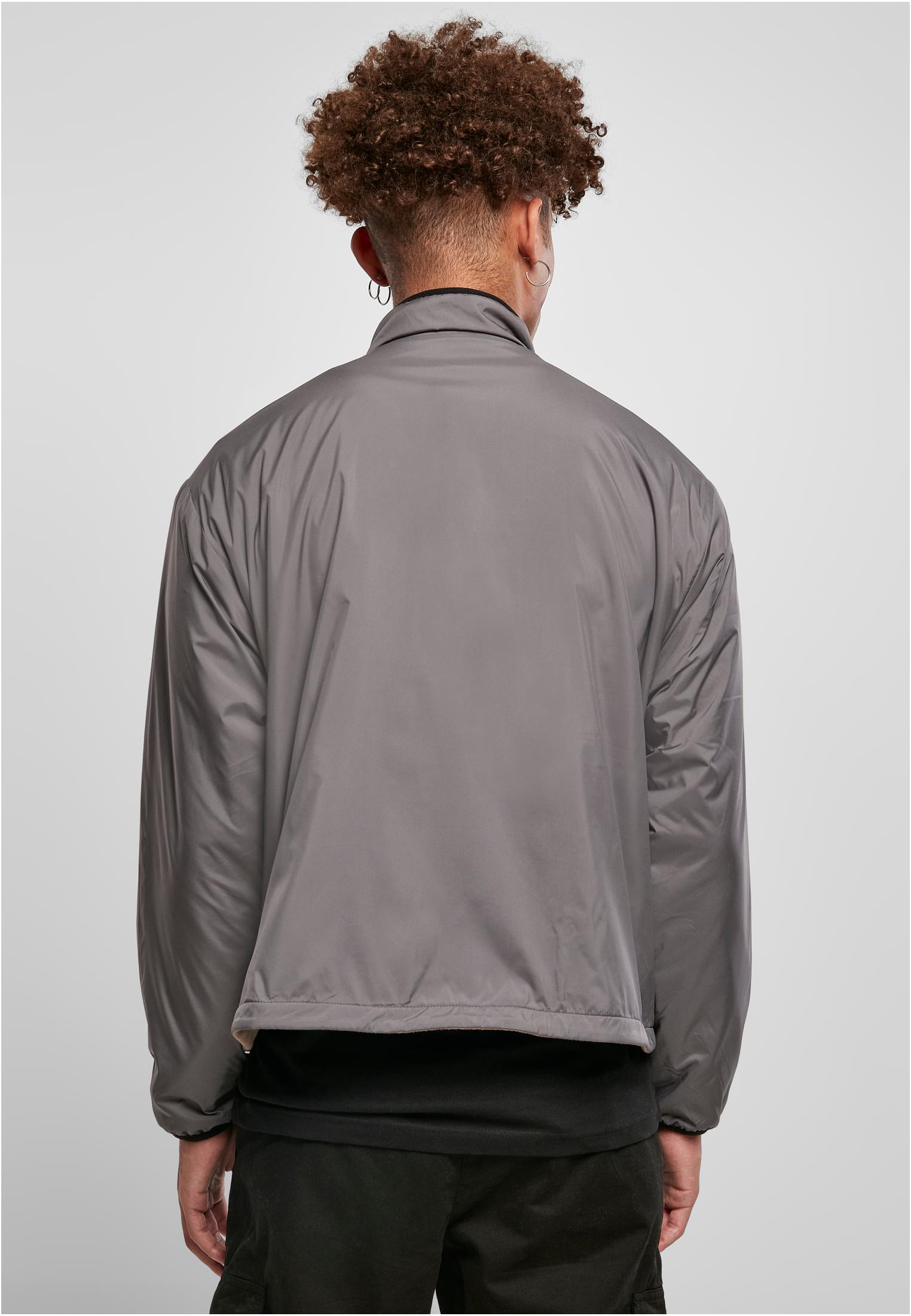 Reversible Polar Fleece Jacket | darkkhaki/asphalt