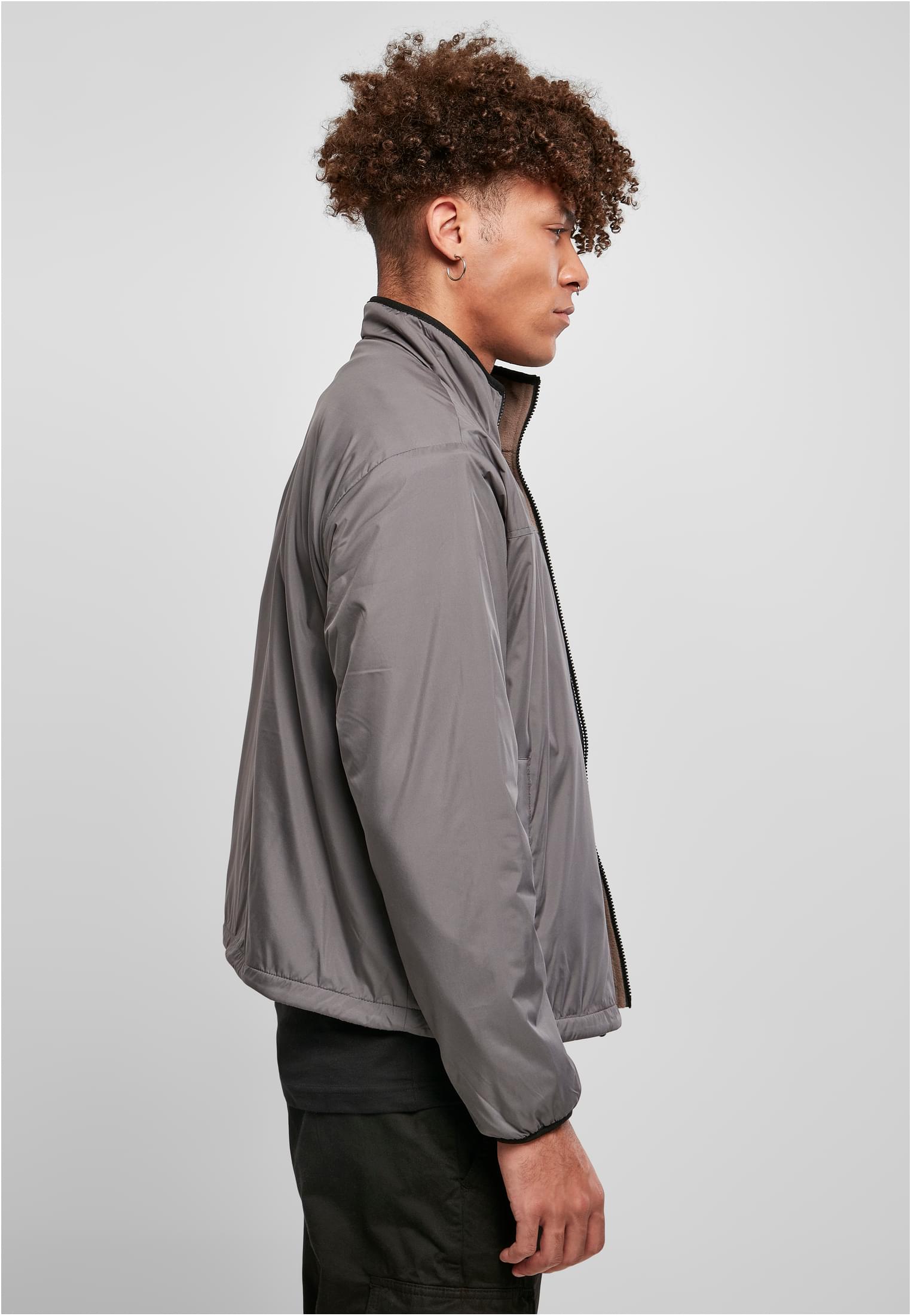 Reversible Polar Fleece Jacket | darkkhaki/asphalt