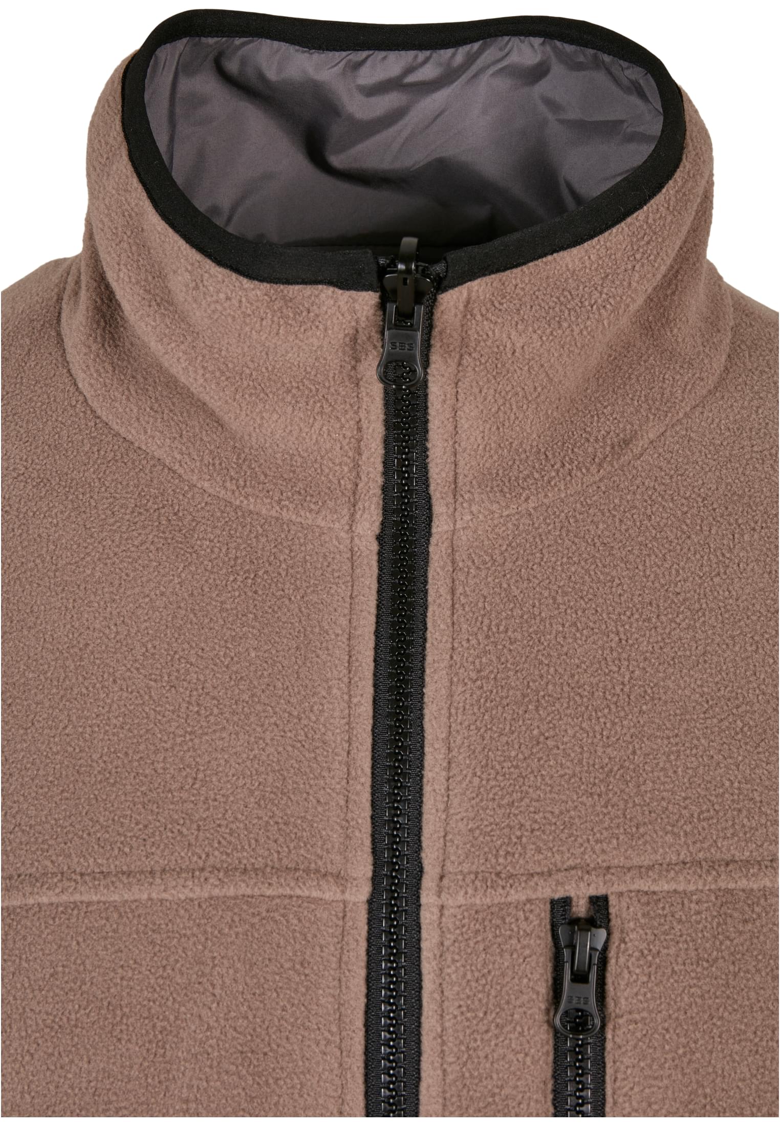 Reversible Polar Fleece Jacket | darkkhaki/asphalt