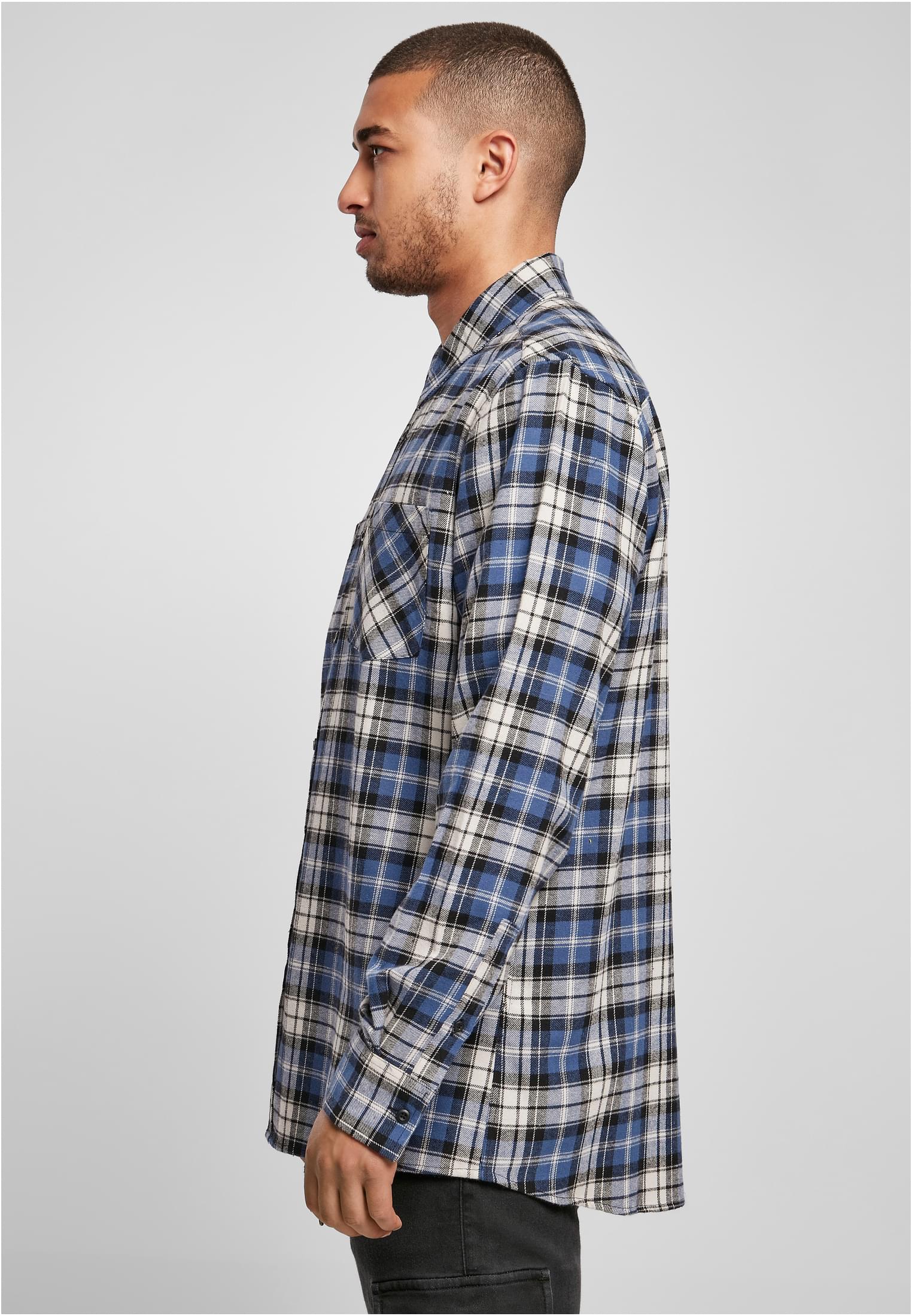 Checked Roots Shirt | darkblue/white