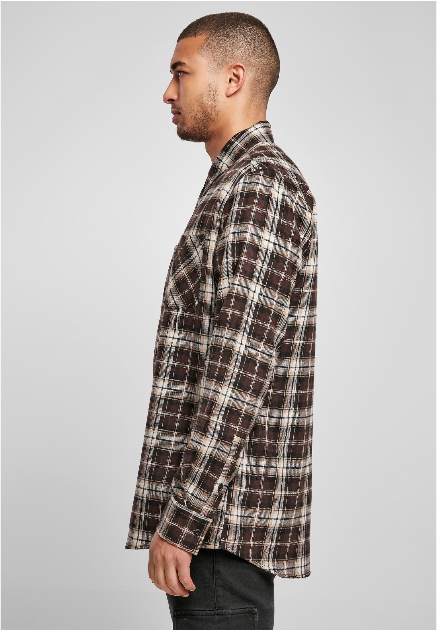 Checked Roots Shirt | darkground/warmsand