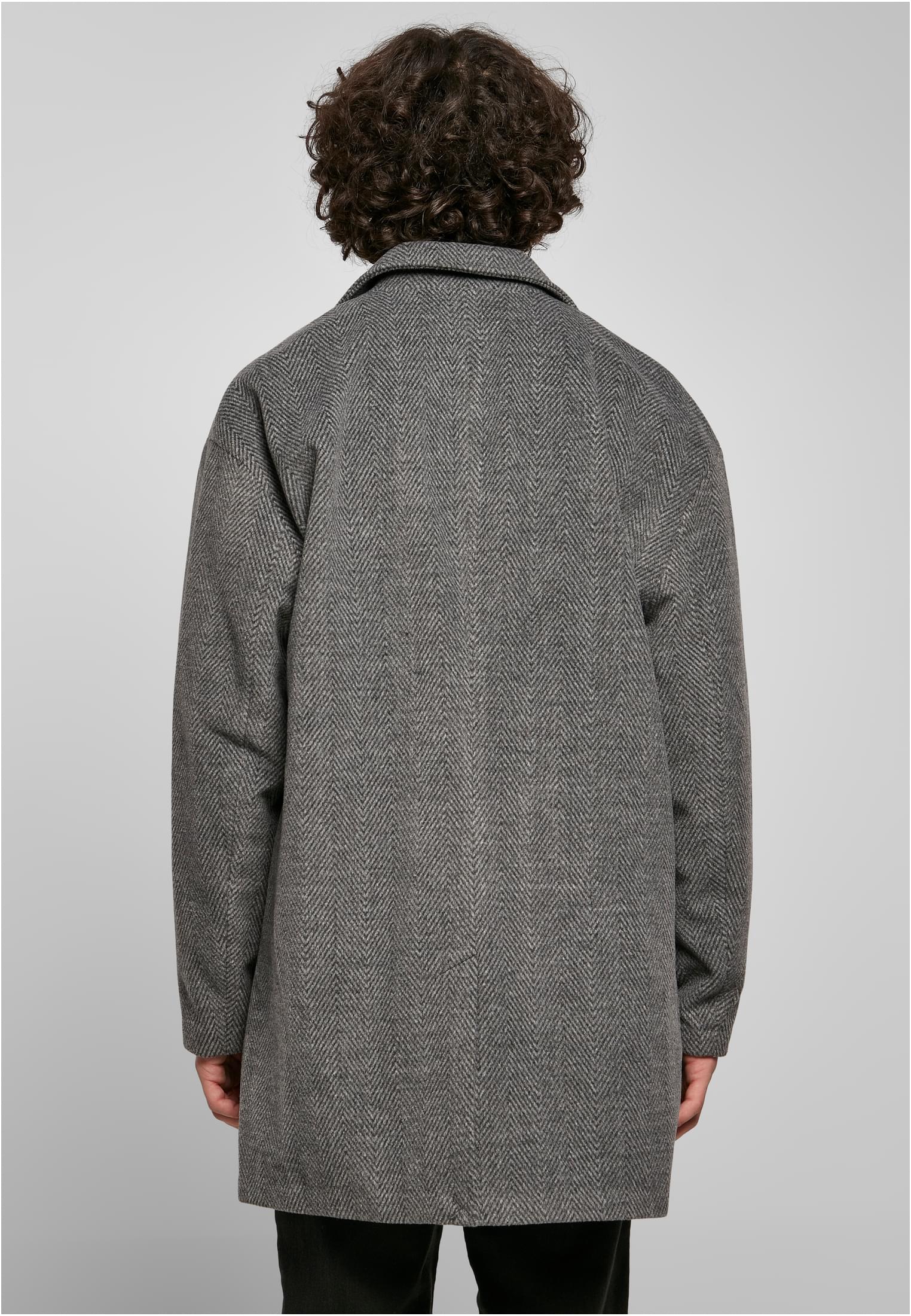 Classic Herringbone Coat | darkgrey