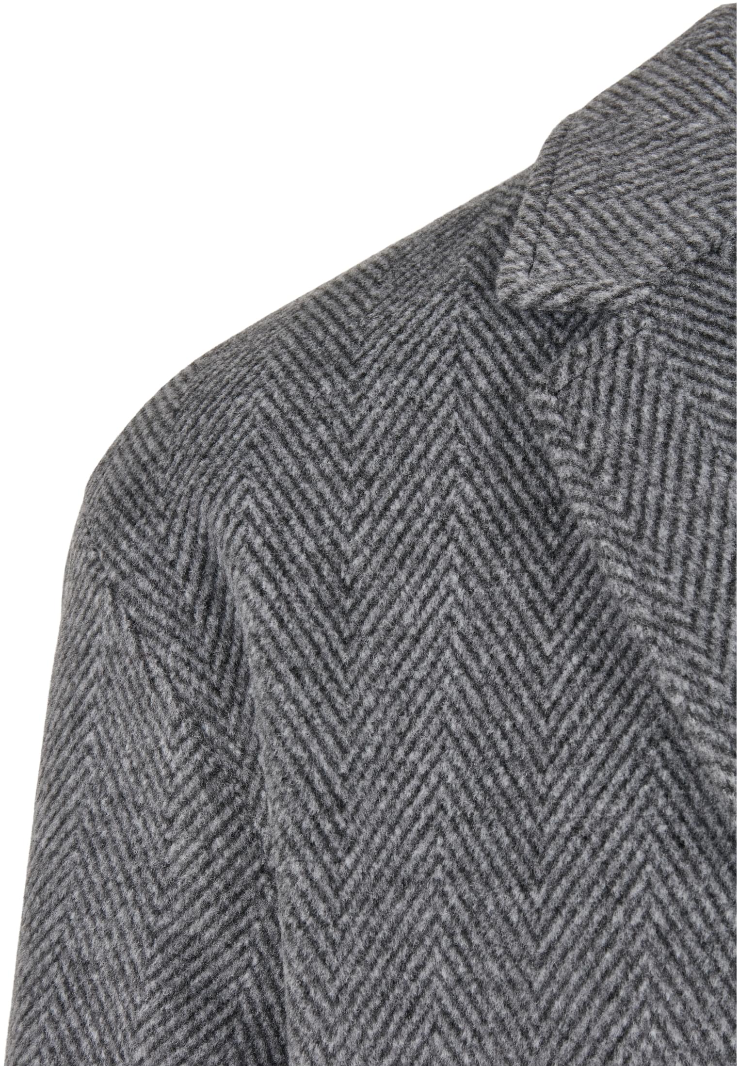 Classic Herringbone Coat | darkgrey