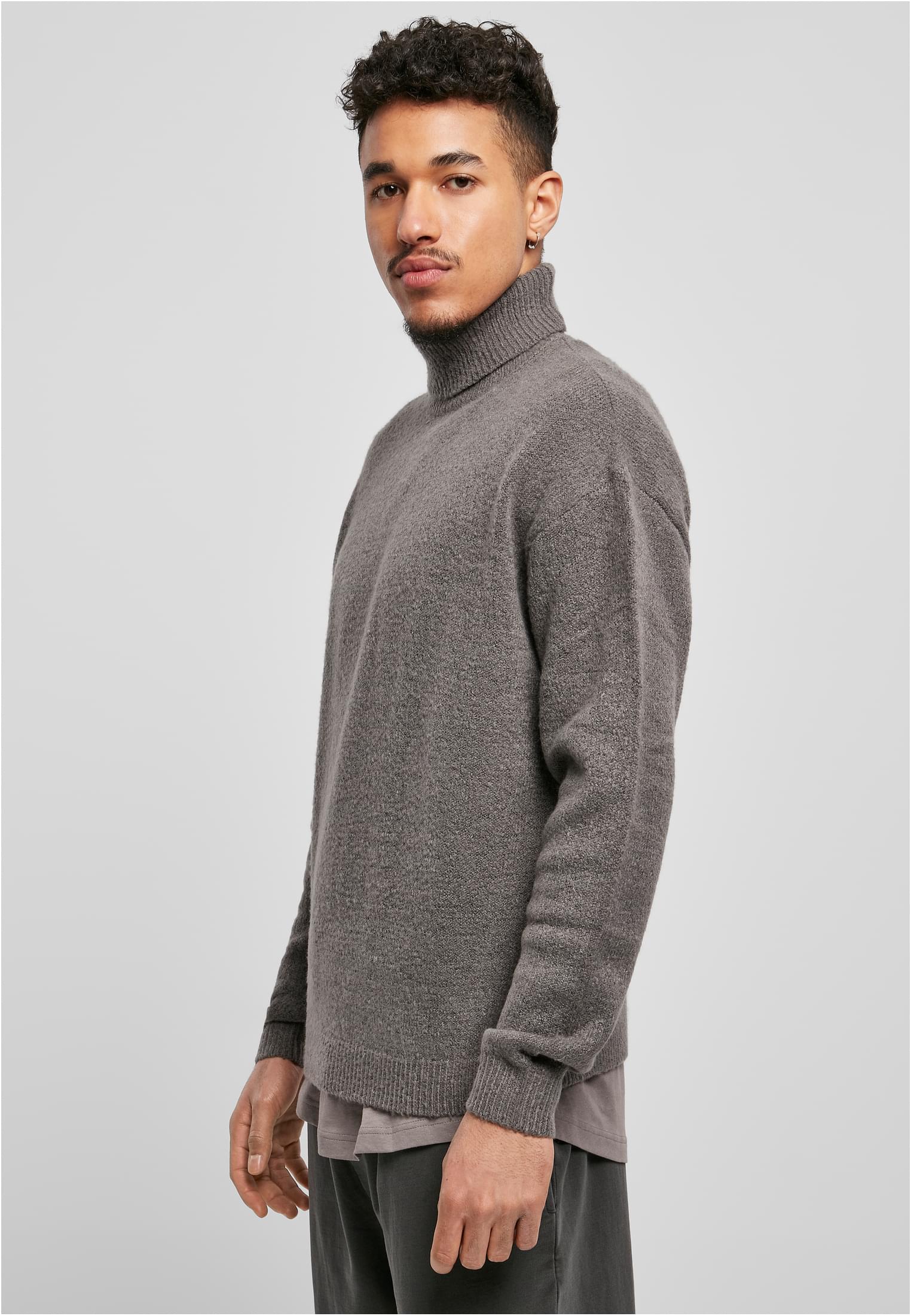 Oversized Roll Neck Sweater | asphalt