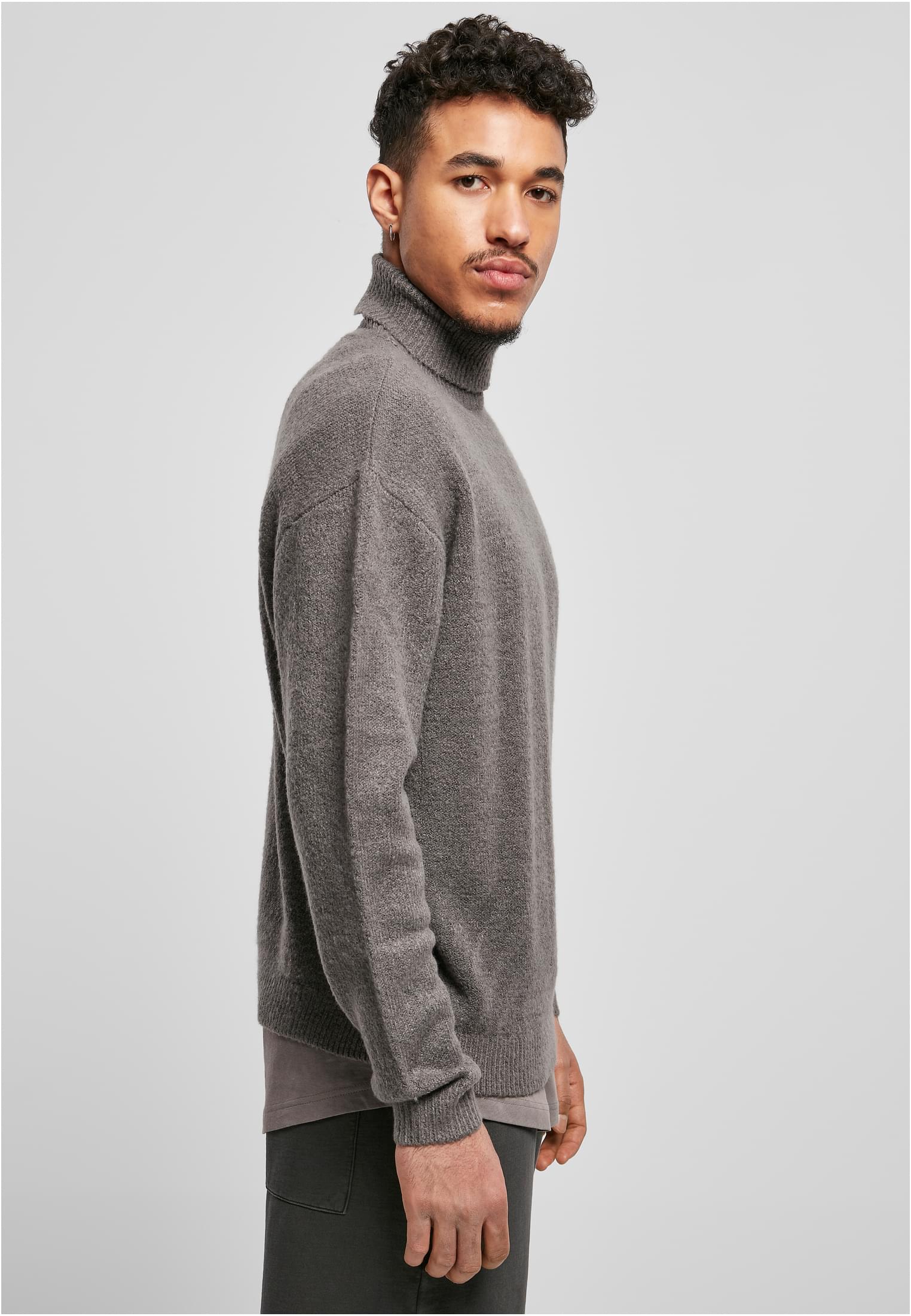 Oversized Roll Neck Sweater | asphalt