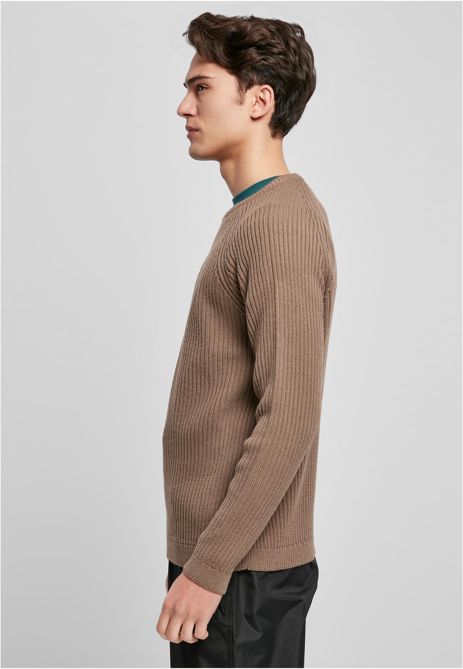 Ribbed Raglan Sweater | darkkhaki