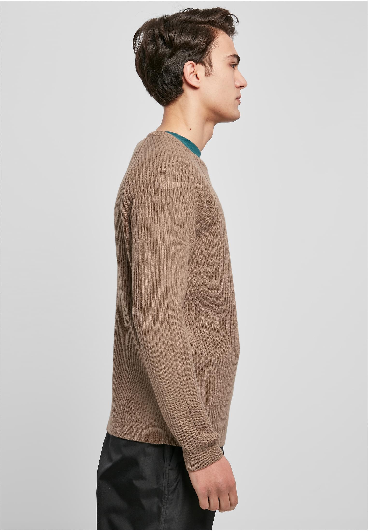 Ribbed Raglan Sweater | darkkhaki