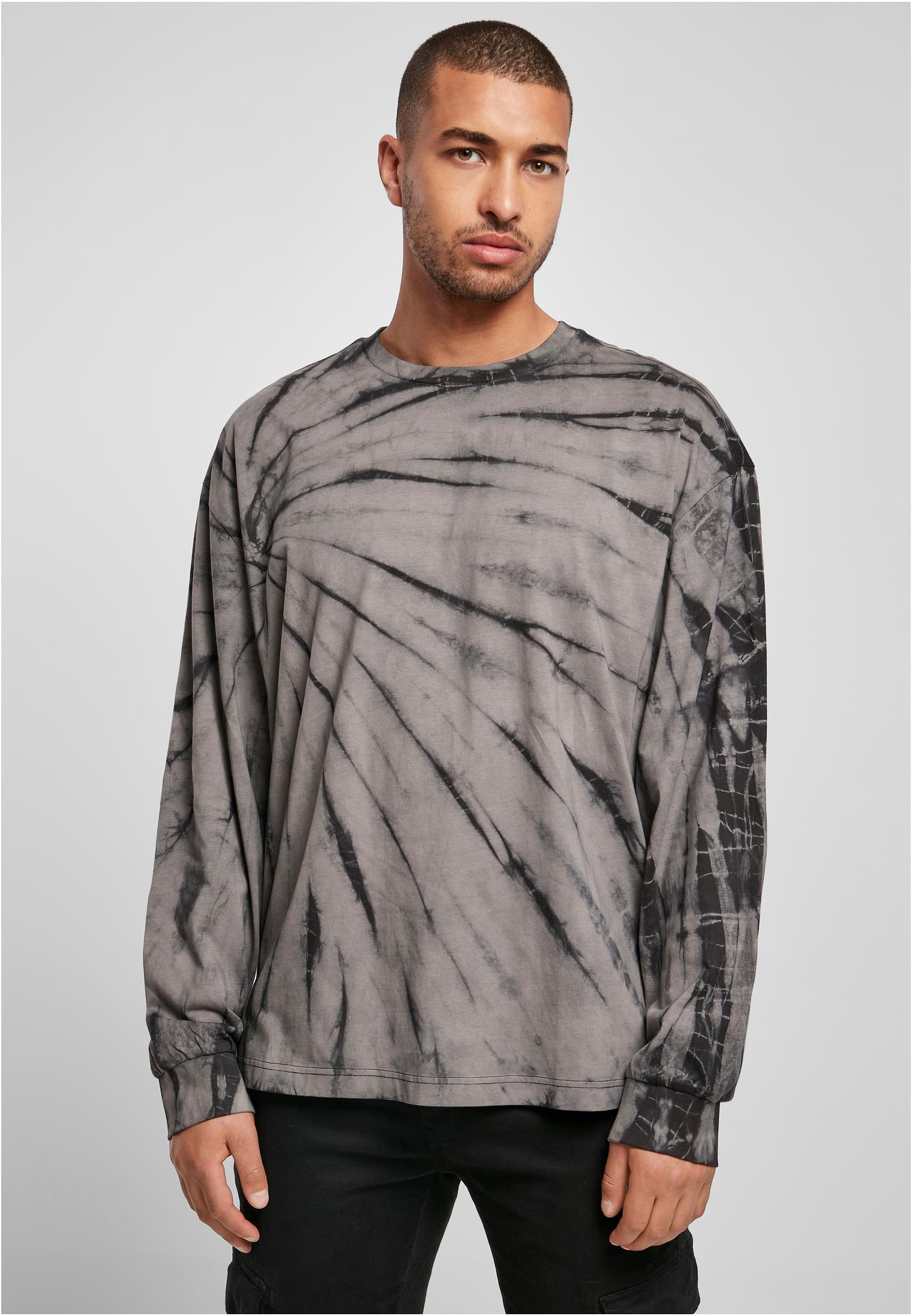 Boxy Tye Dye LS | black/asphalt