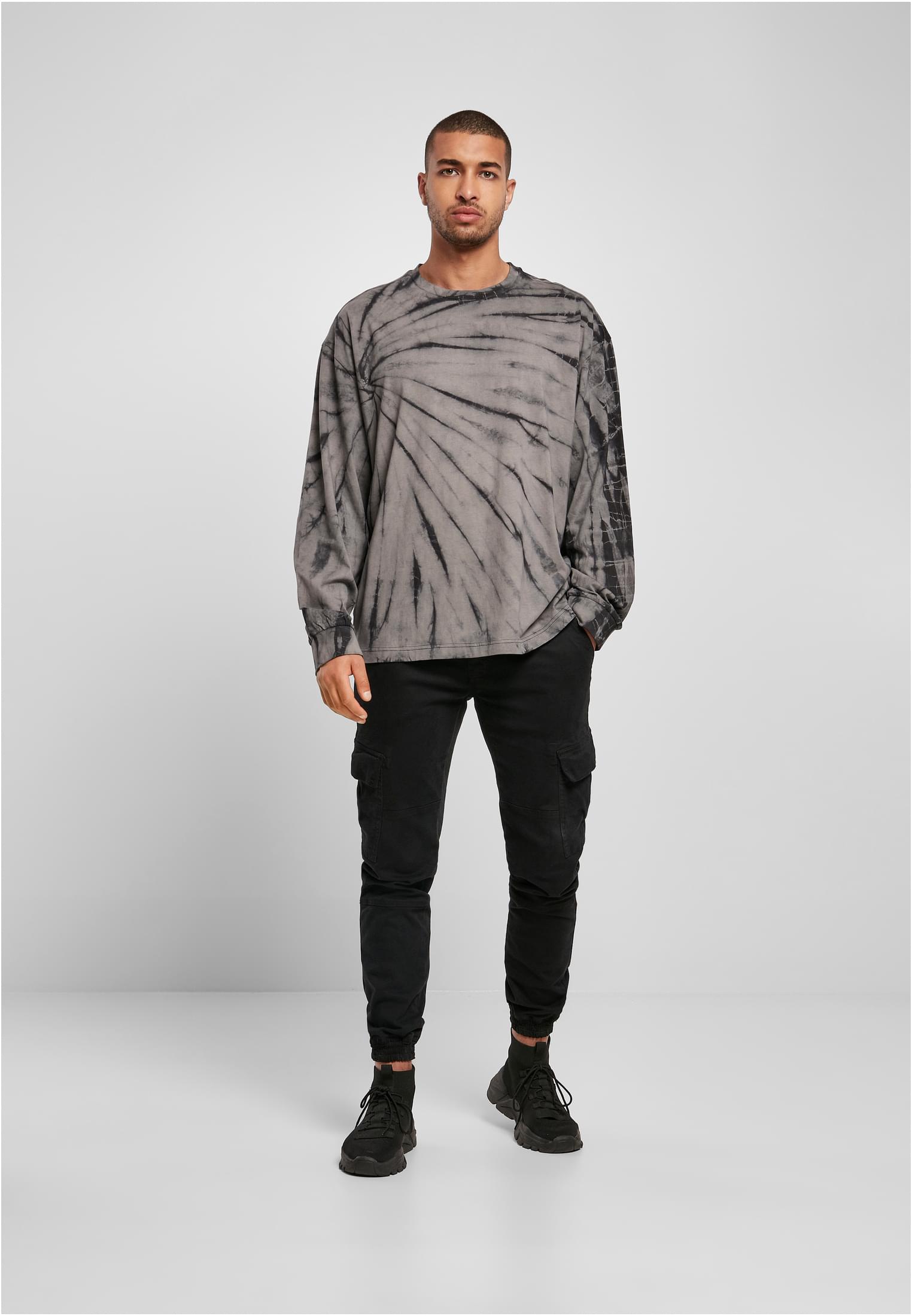 Boxy Tye Dye LS | black/asphalt