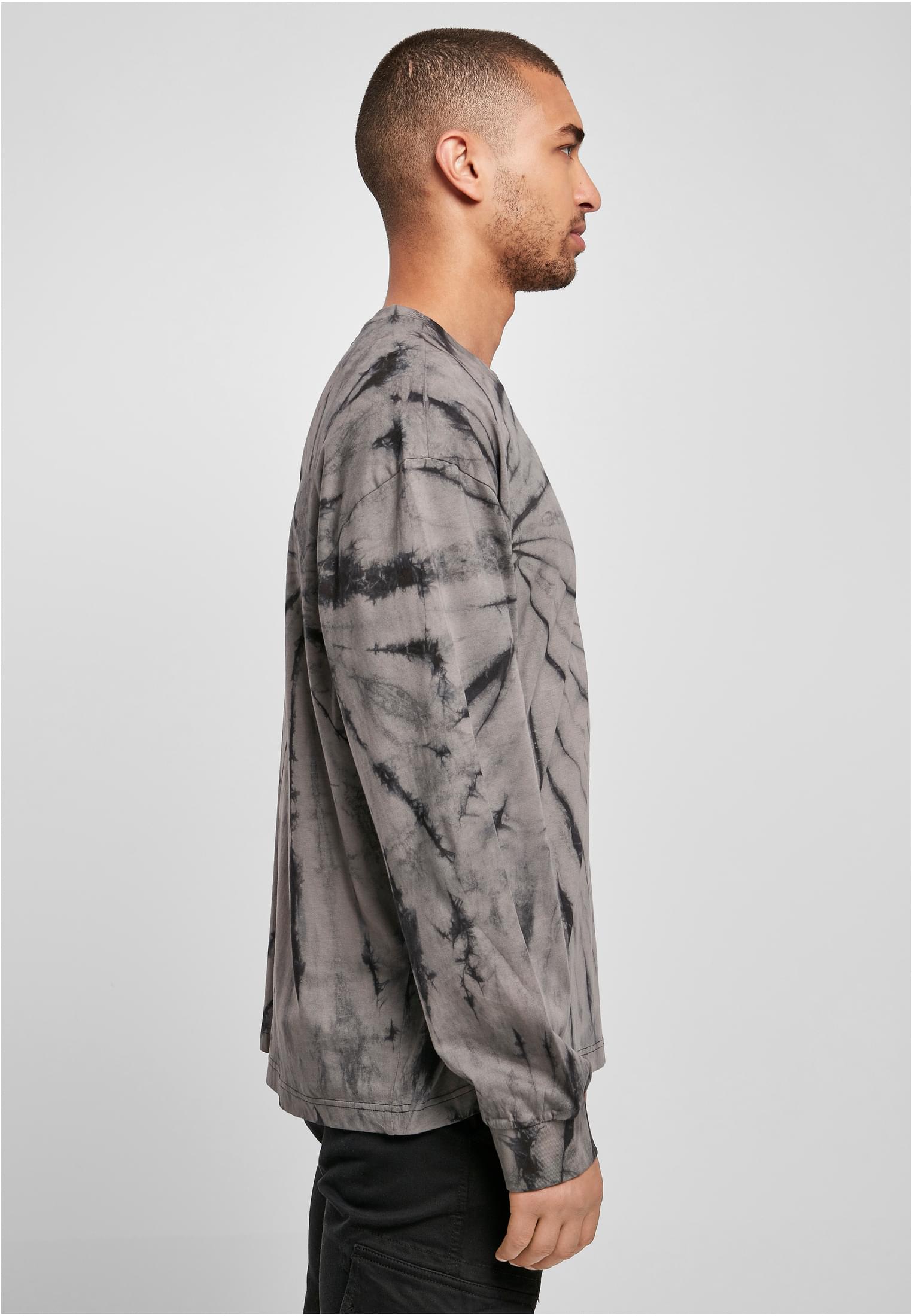 Boxy Tye Dye LS | black/asphalt