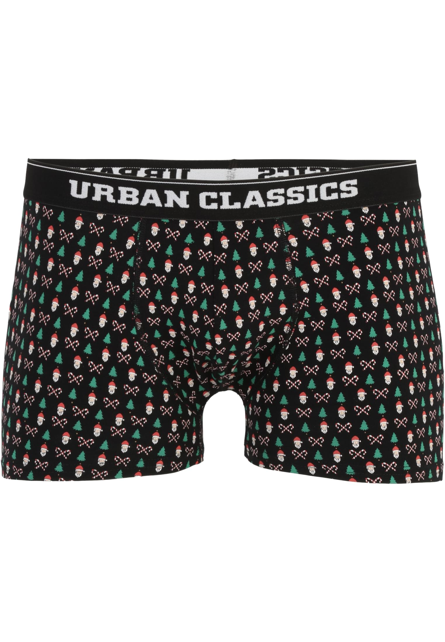 Organic X-Mas Boxer Shorts 3-Pack | nicolaus aop+treegreen+popred