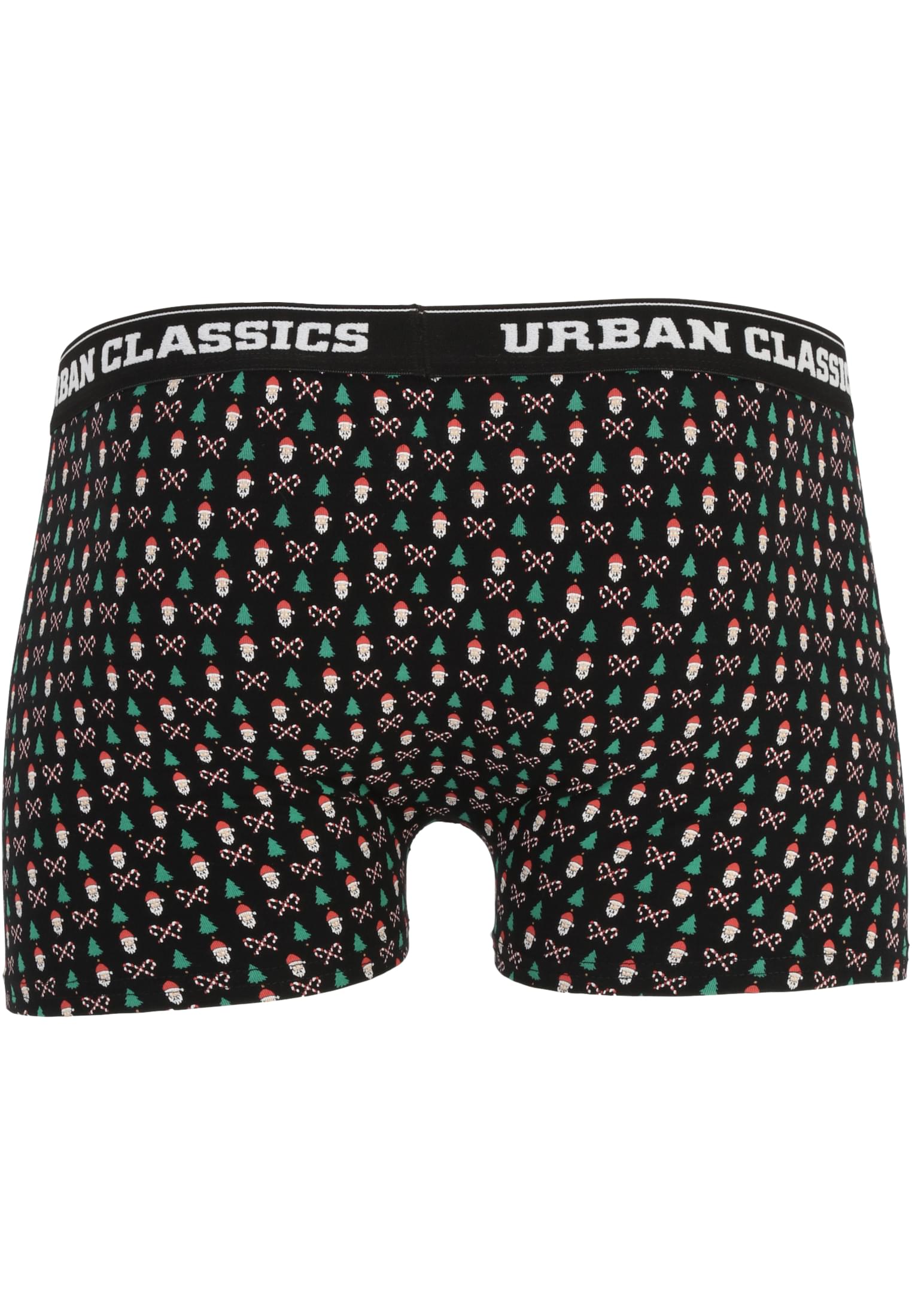 Organic X-Mas Boxer Shorts 3-Pack | nicolaus aop+treegreen+popred