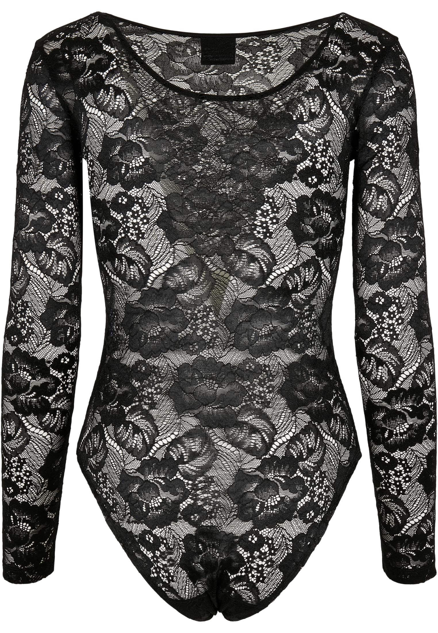 Ladies Lace Longsleeve Body | black