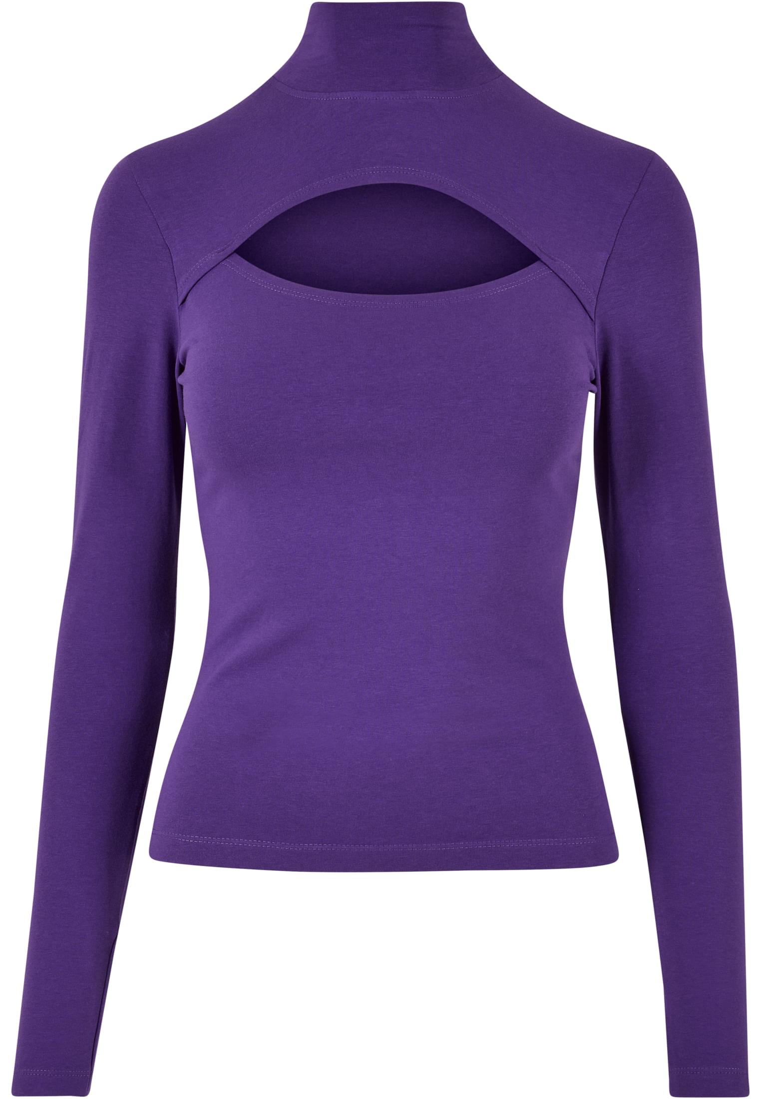 Ladies Cut-Out Turtleneck Longsleeve | realviolet