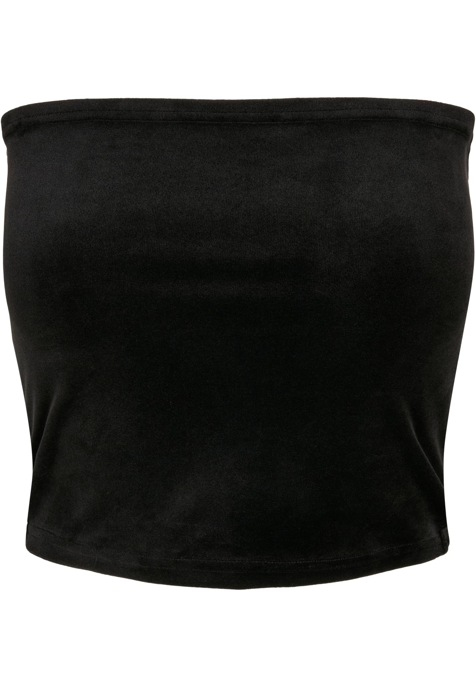 Ladies Short Velvet Tube Top | black