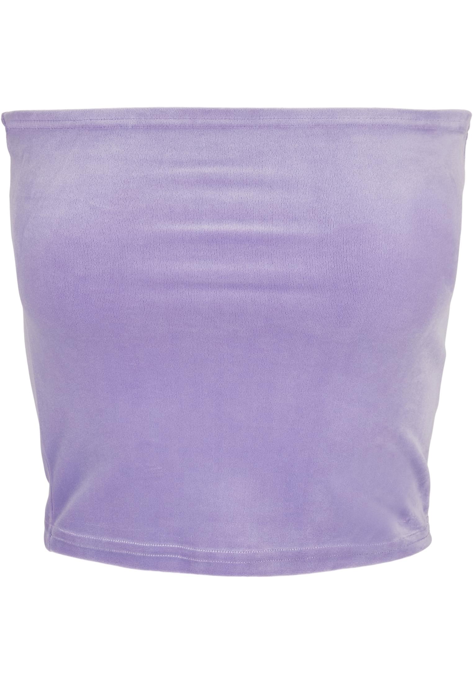 Ladies Short Velvet Tube Top | lavender